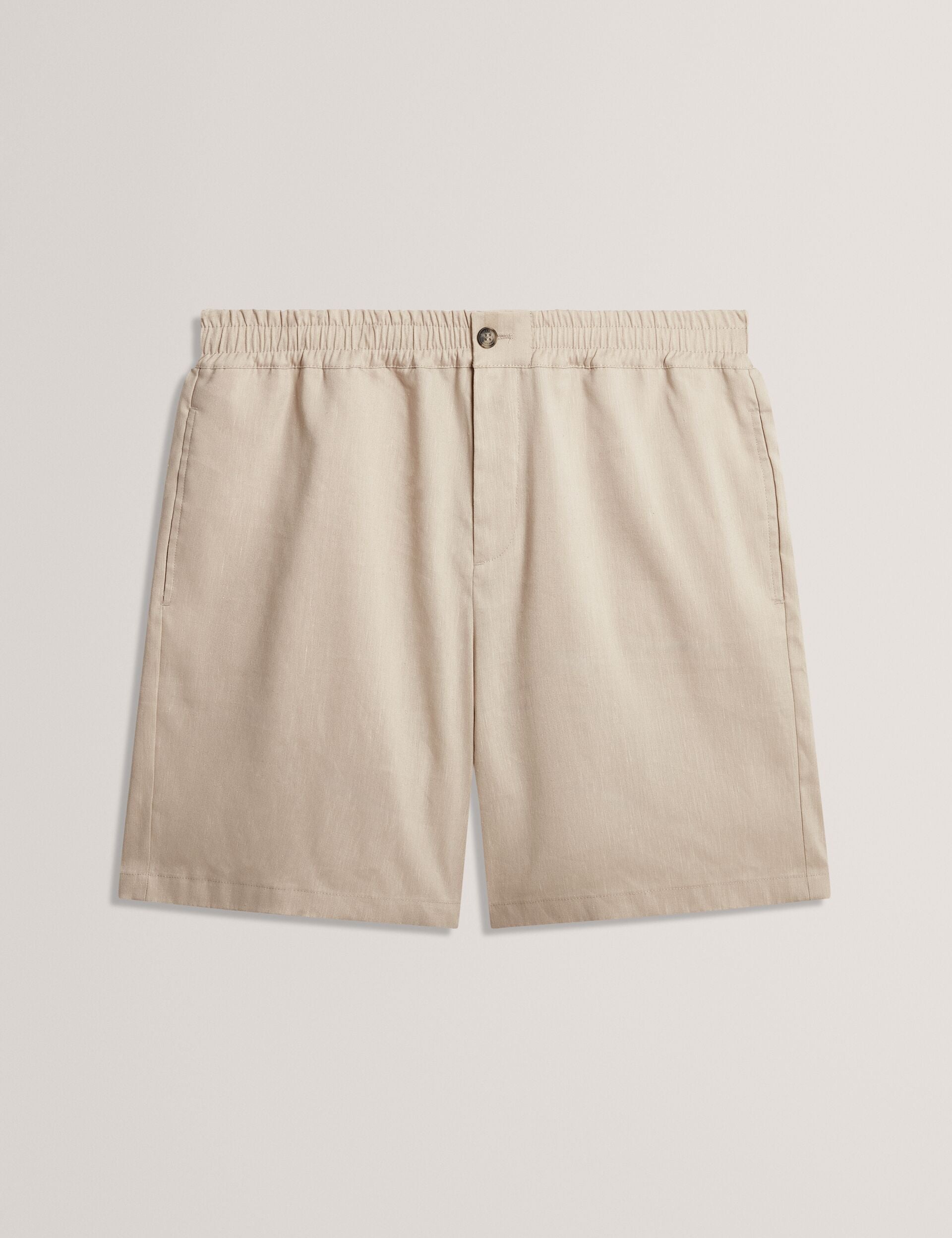 Men CULVES Relaxed Linen Blend Elasticated Shorts - Ted Baker