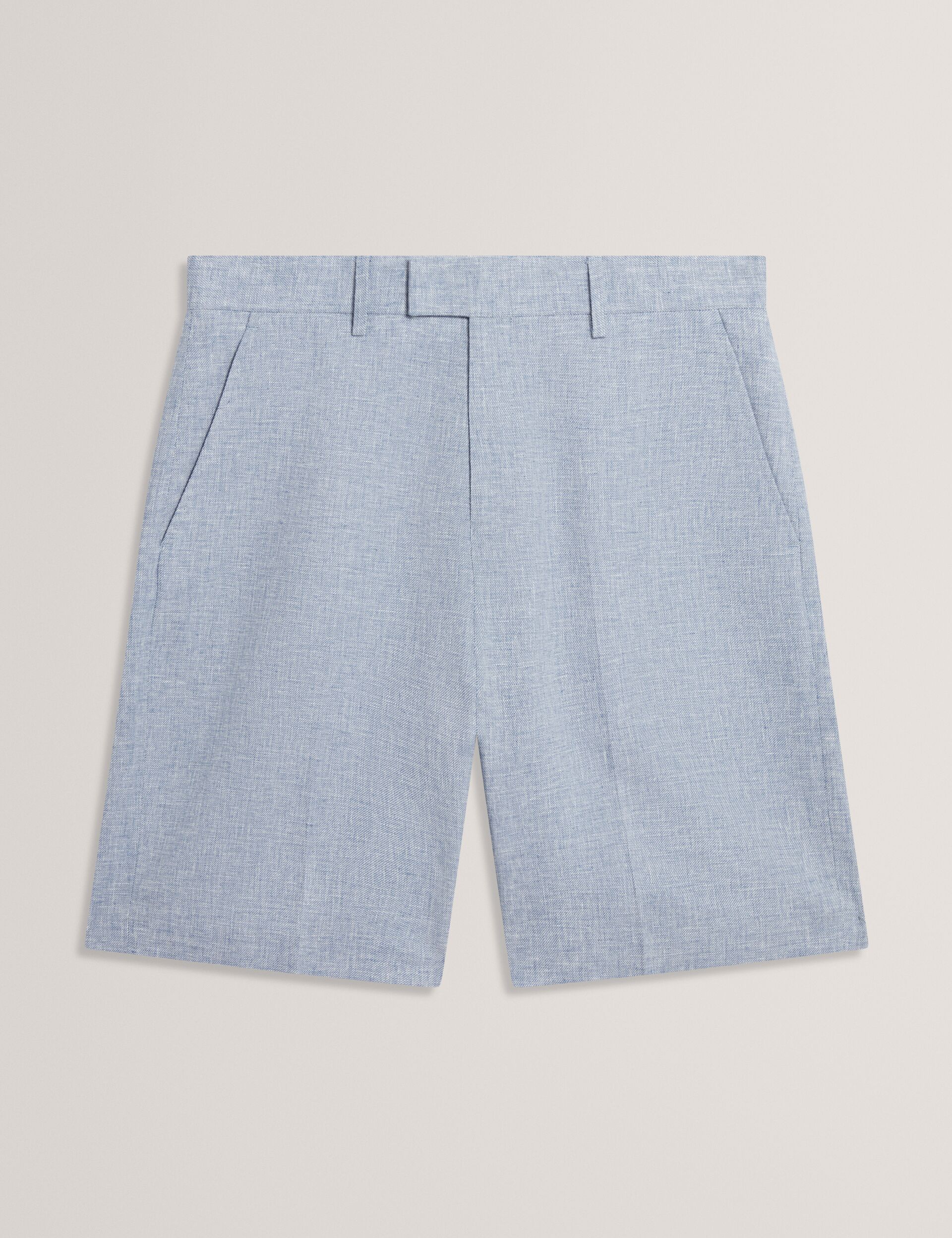 Men GIVRAN Slim Fit Linen Blend Tailored Shorts - Ted Baker