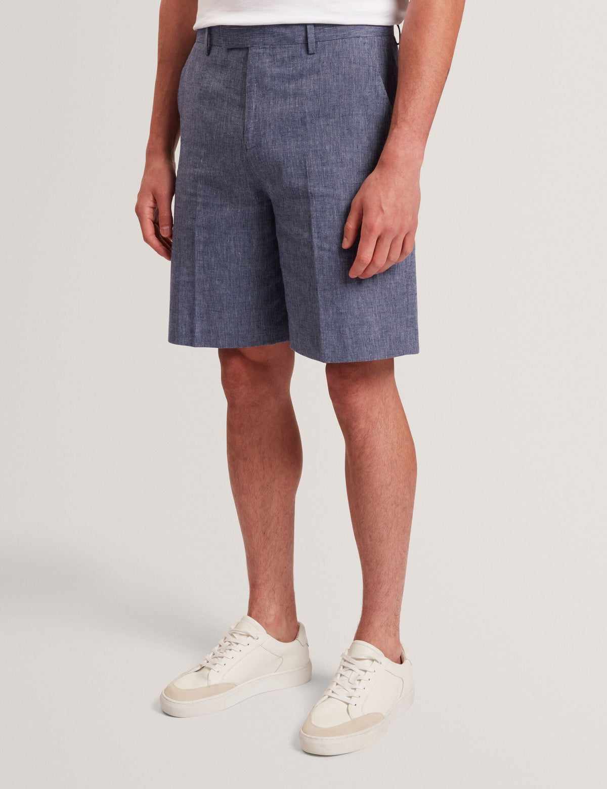 Men GIVRAN Slim Fit Linen Blend Tailored Shorts - Ted Baker