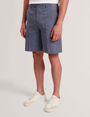 Men GIVRAN Slim Fit Linen Blend Tailored Shorts - Ted Baker