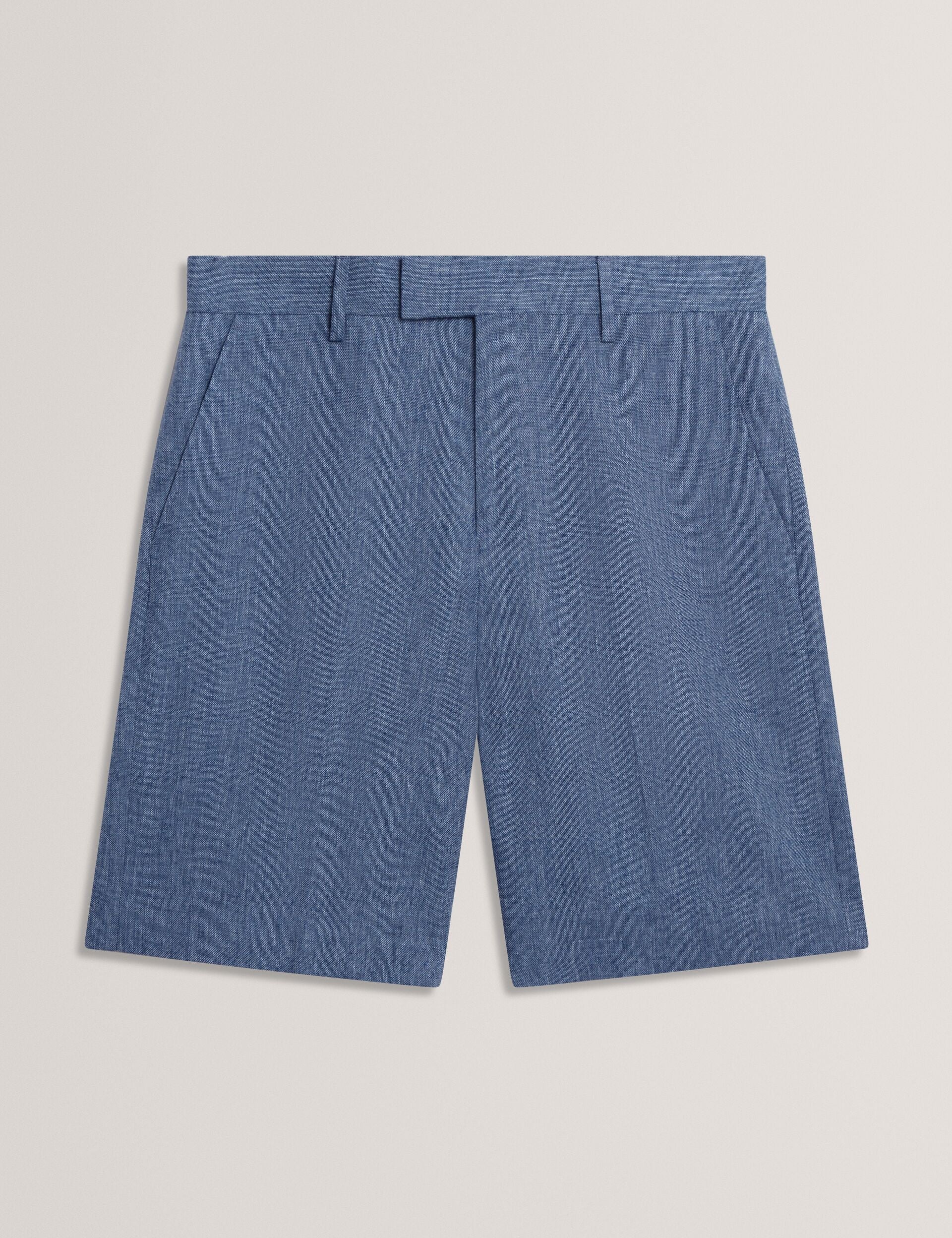 Men GIVRAN Slim Fit Linen Blend Tailored Shorts - Ted Baker