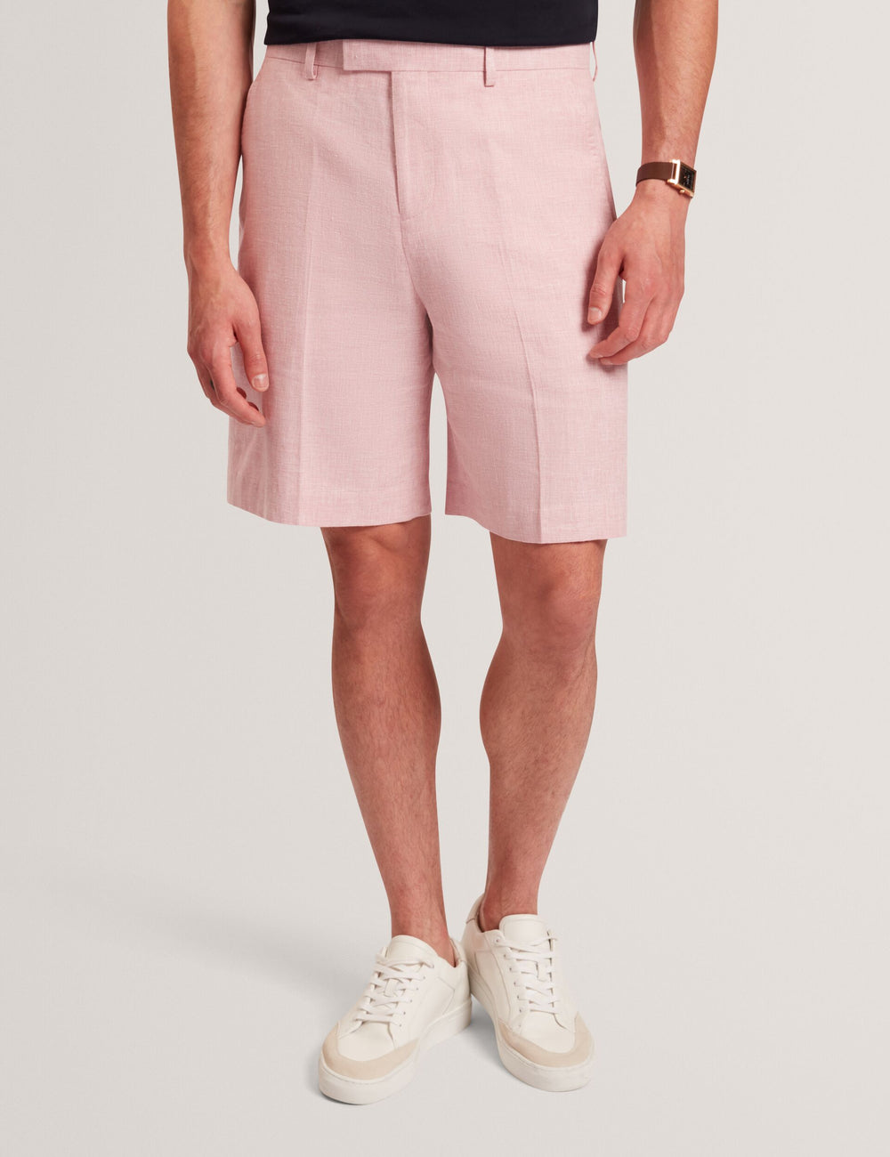 Men GIVRAN Slim Fit Linen Blend Tailored Shorts - Ted Baker