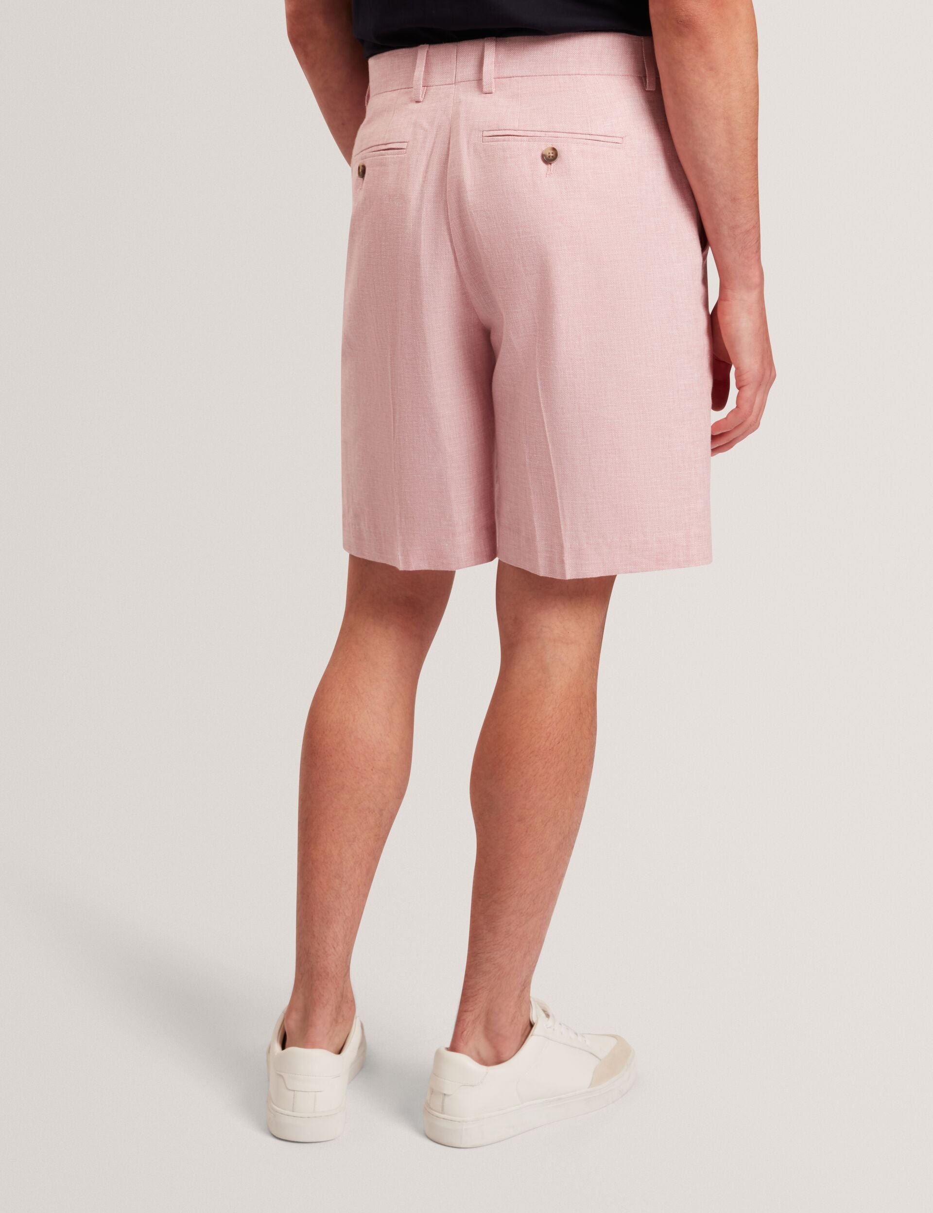 Men GIVRAN Slim Fit Linen Blend Tailored Shorts - Ted Baker