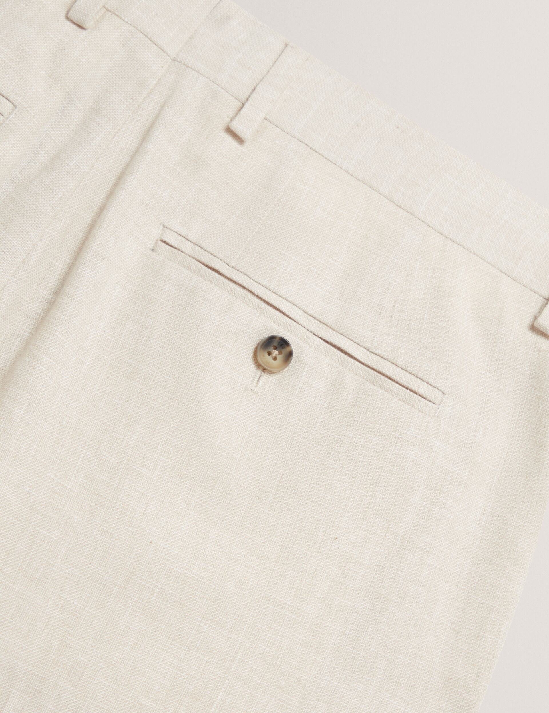 Men GIVRAN Slim Fit Linen Blend Tailored Shorts - Ted Baker