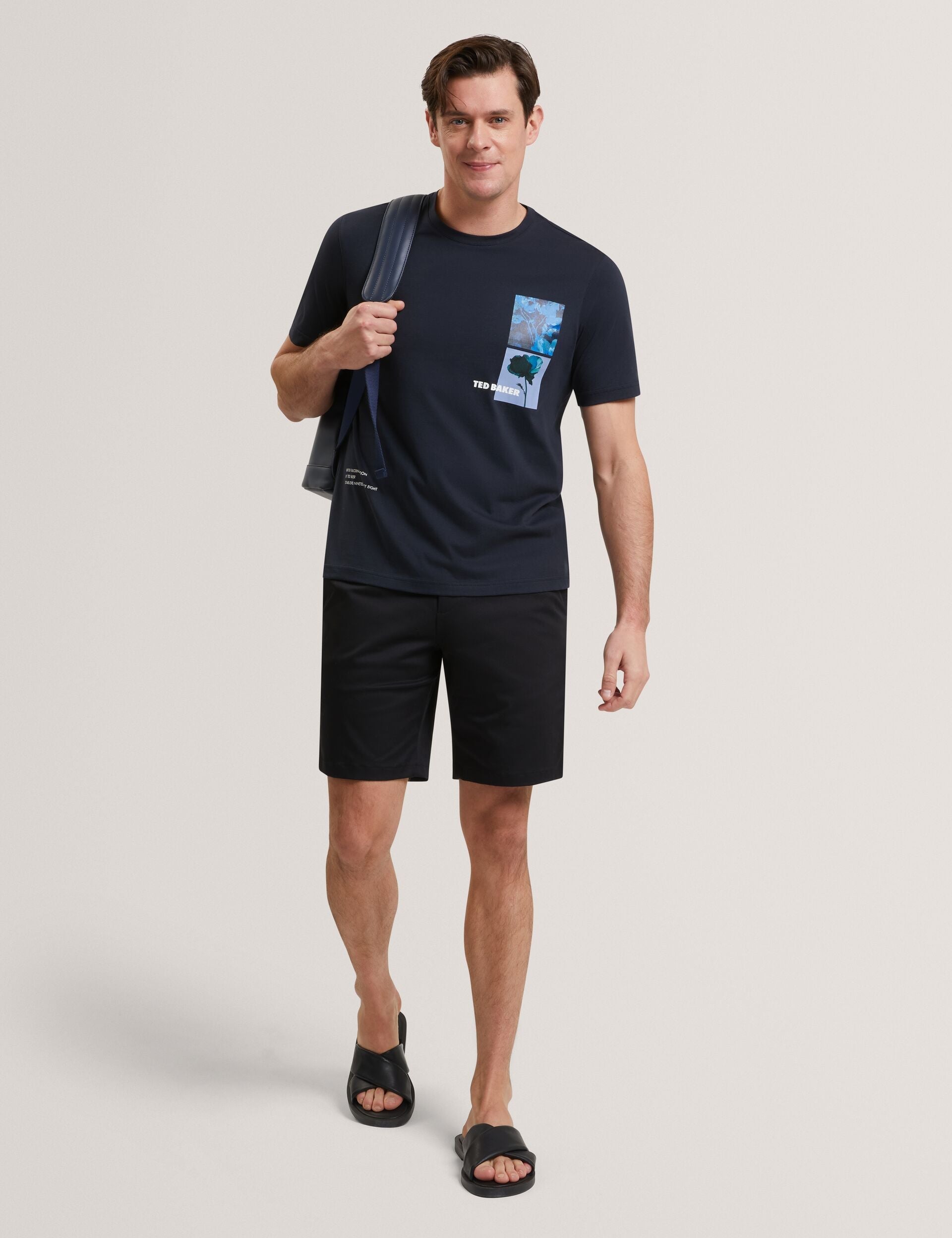 Men LOWETON Slim Leg Stretch Cotton Chino Shorts - Ted Baker