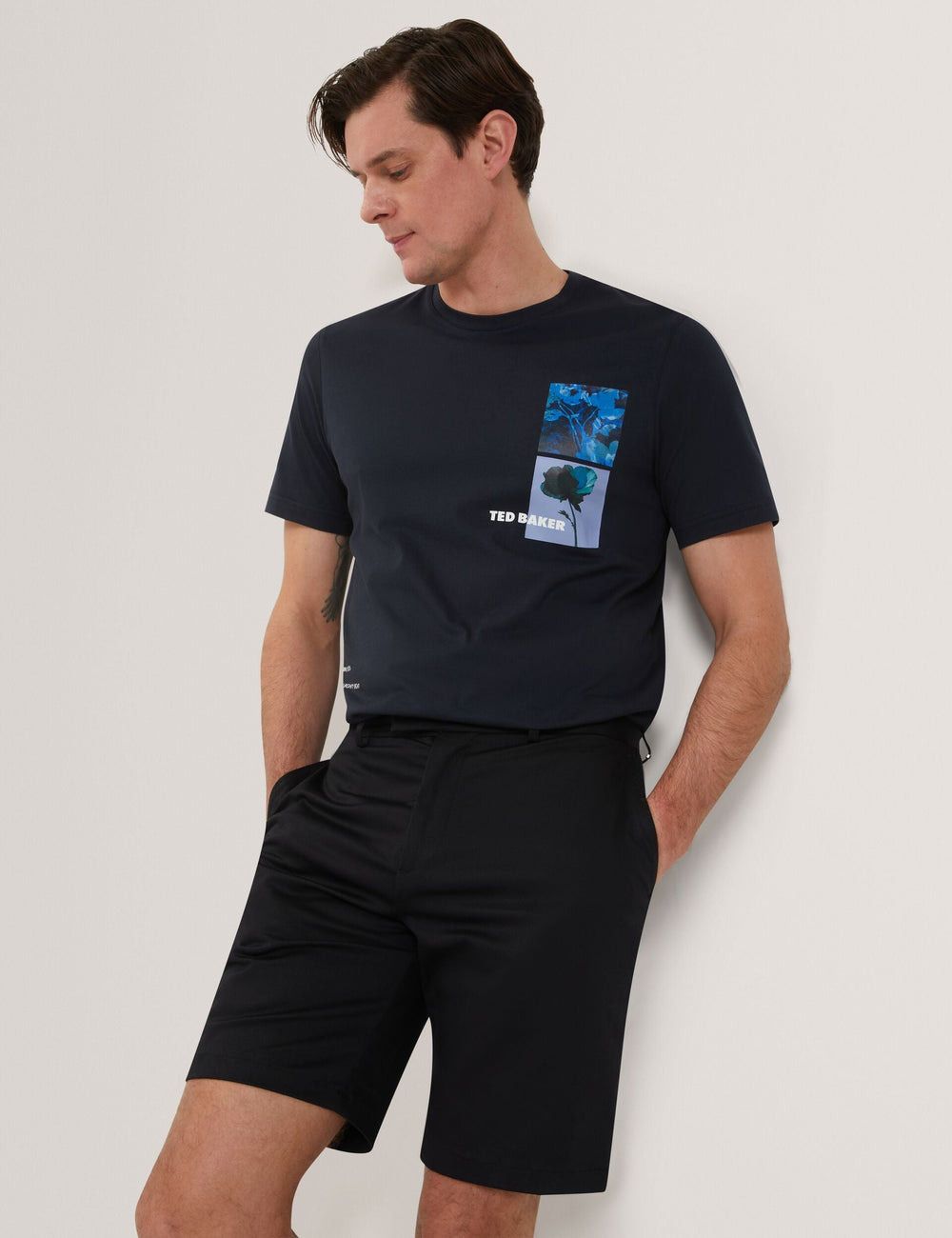 Men LOWETON Slim Leg Stretch Cotton Chino Shorts - Ted Baker