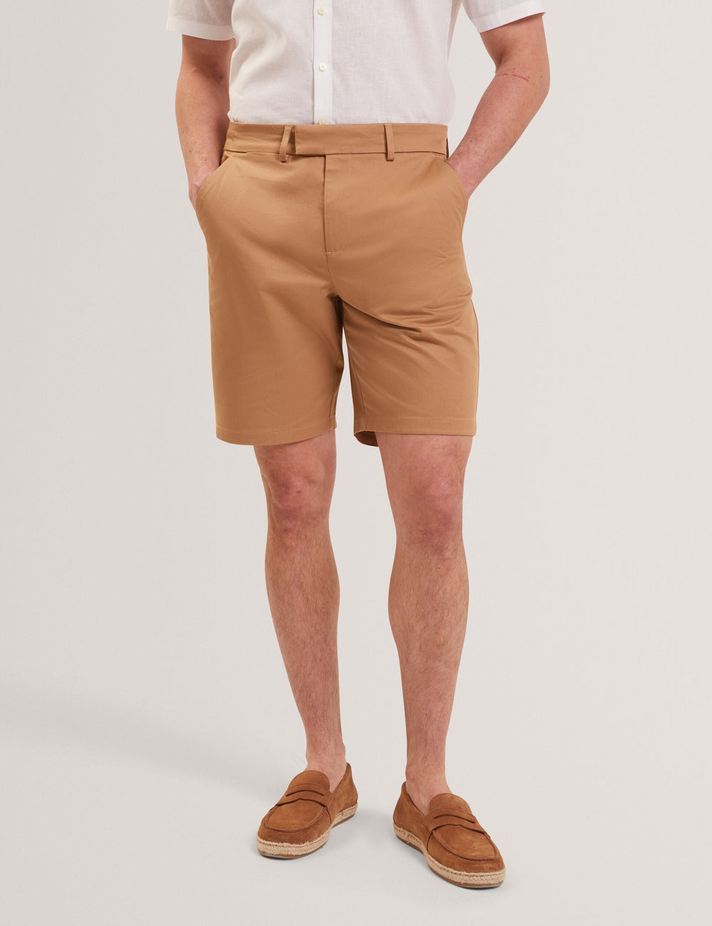 Men LOWETON Slim Leg Stretch Cotton Chino Shorts - Ted Baker