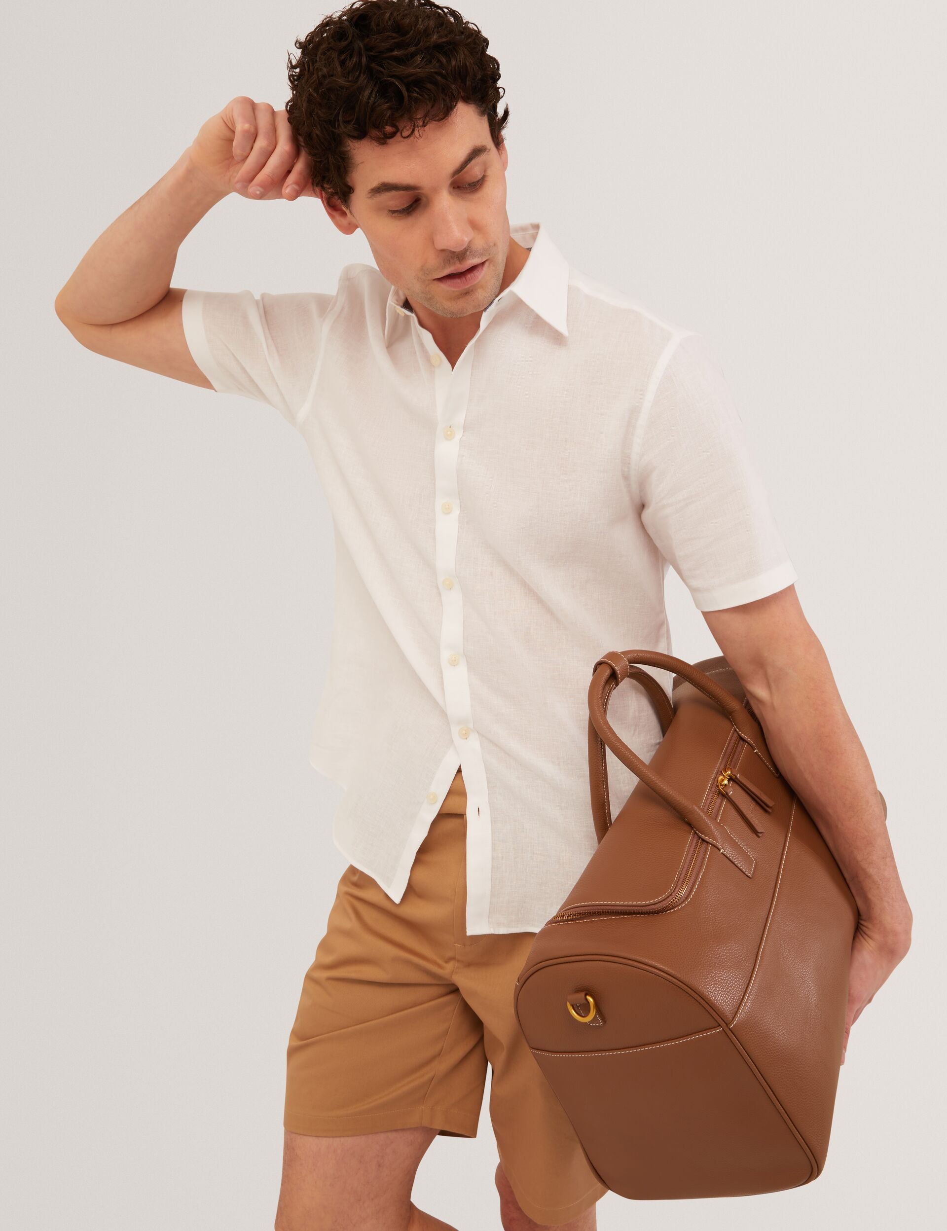 Men LOWETON Slim Leg Stretch Cotton Chino Shorts - Ted Baker