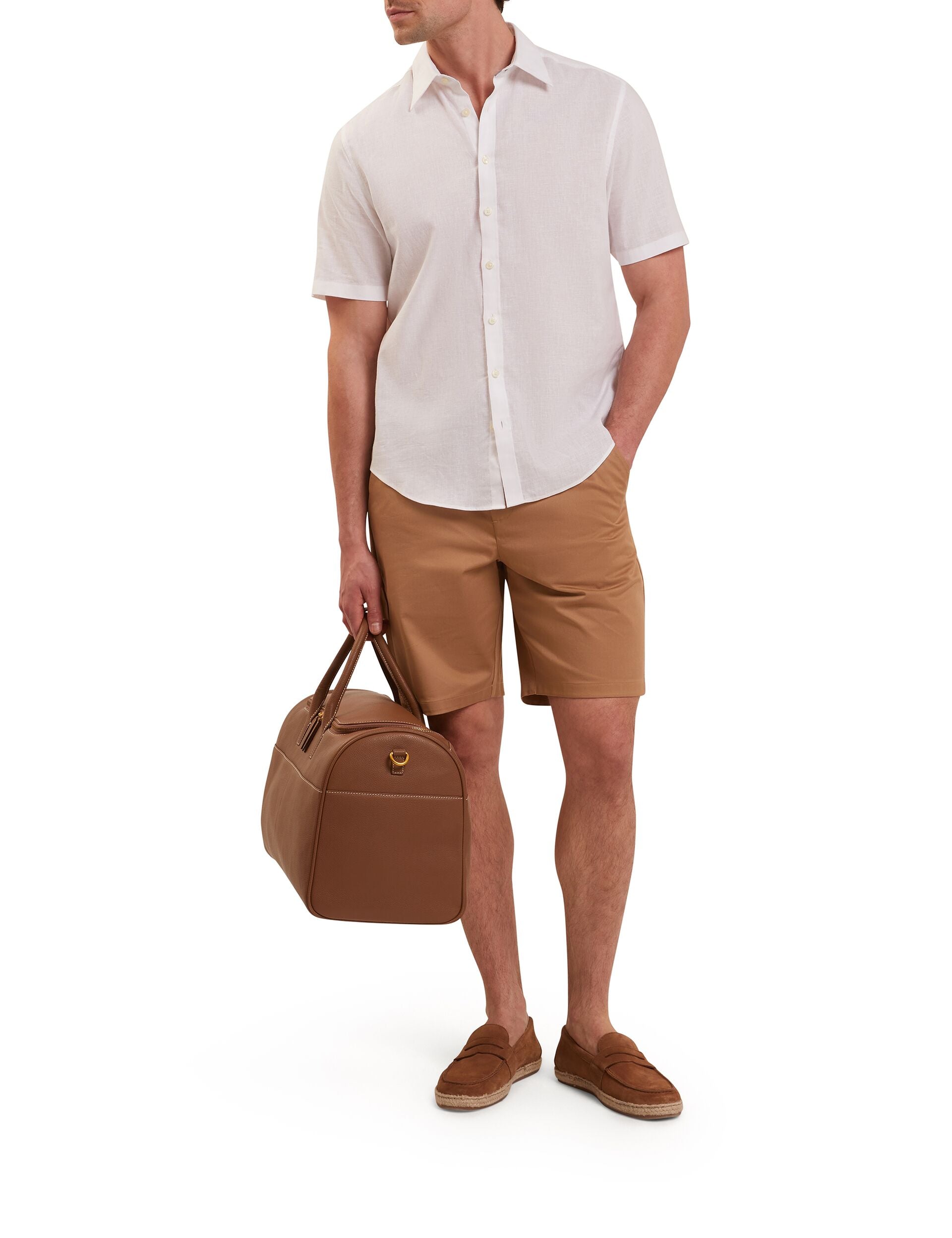 Men LOWETON Slim Leg Stretch Cotton Chino Shorts - Ted Baker