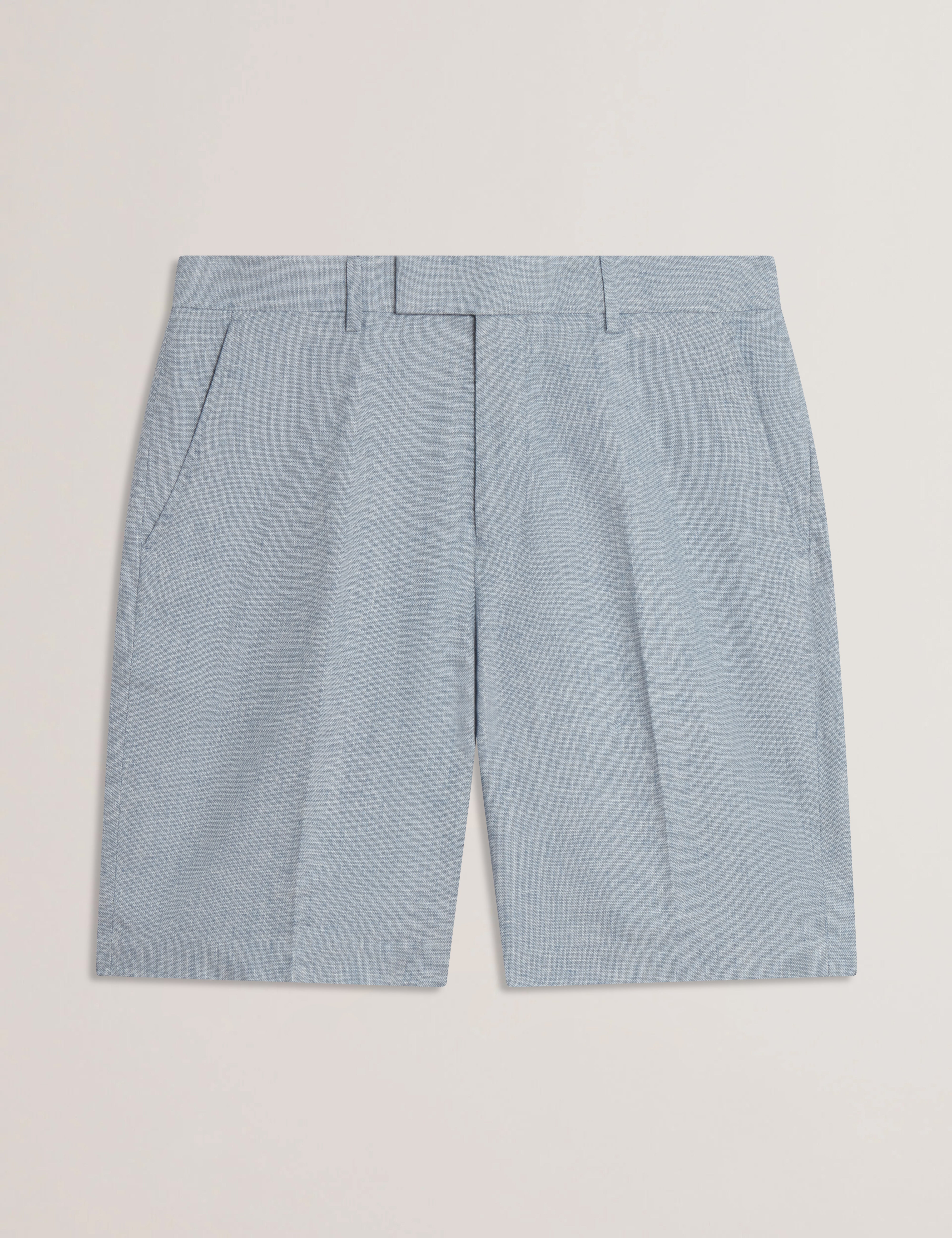 Men|Sale KENLEYS - Navy Linen Cotton Woven Tailored Shorts - Ted Baker
