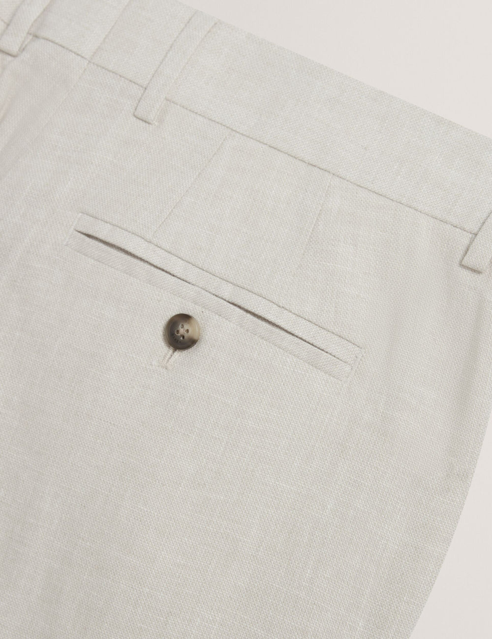 Men KENLEYS - Stone Linen Cotton Woven Tailored Shorts - Ted Baker