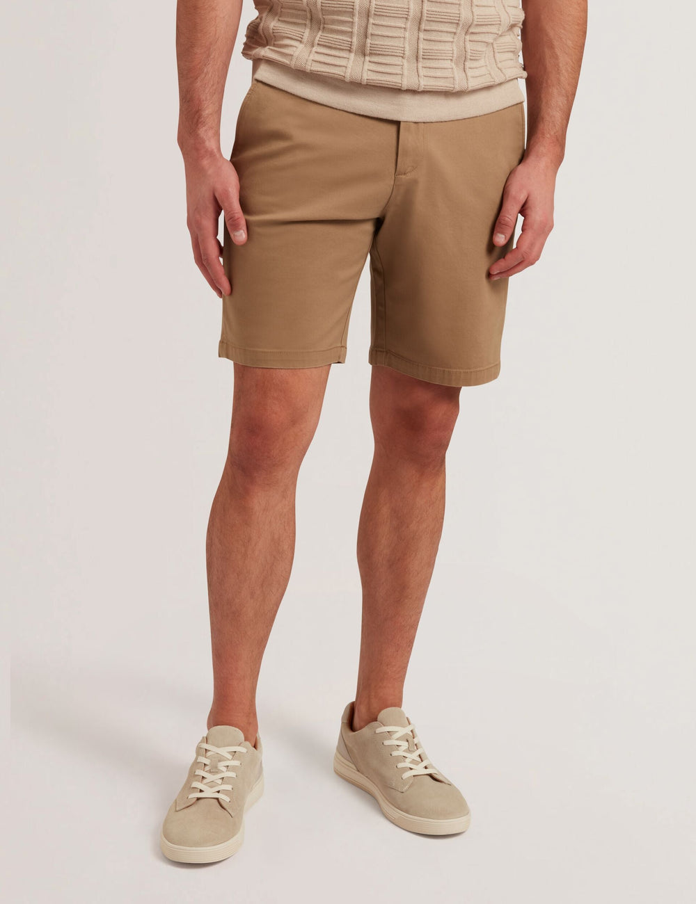 Men BARNHAM - Regular Fit Cotton Blend Chino Shorts - Ted Baker