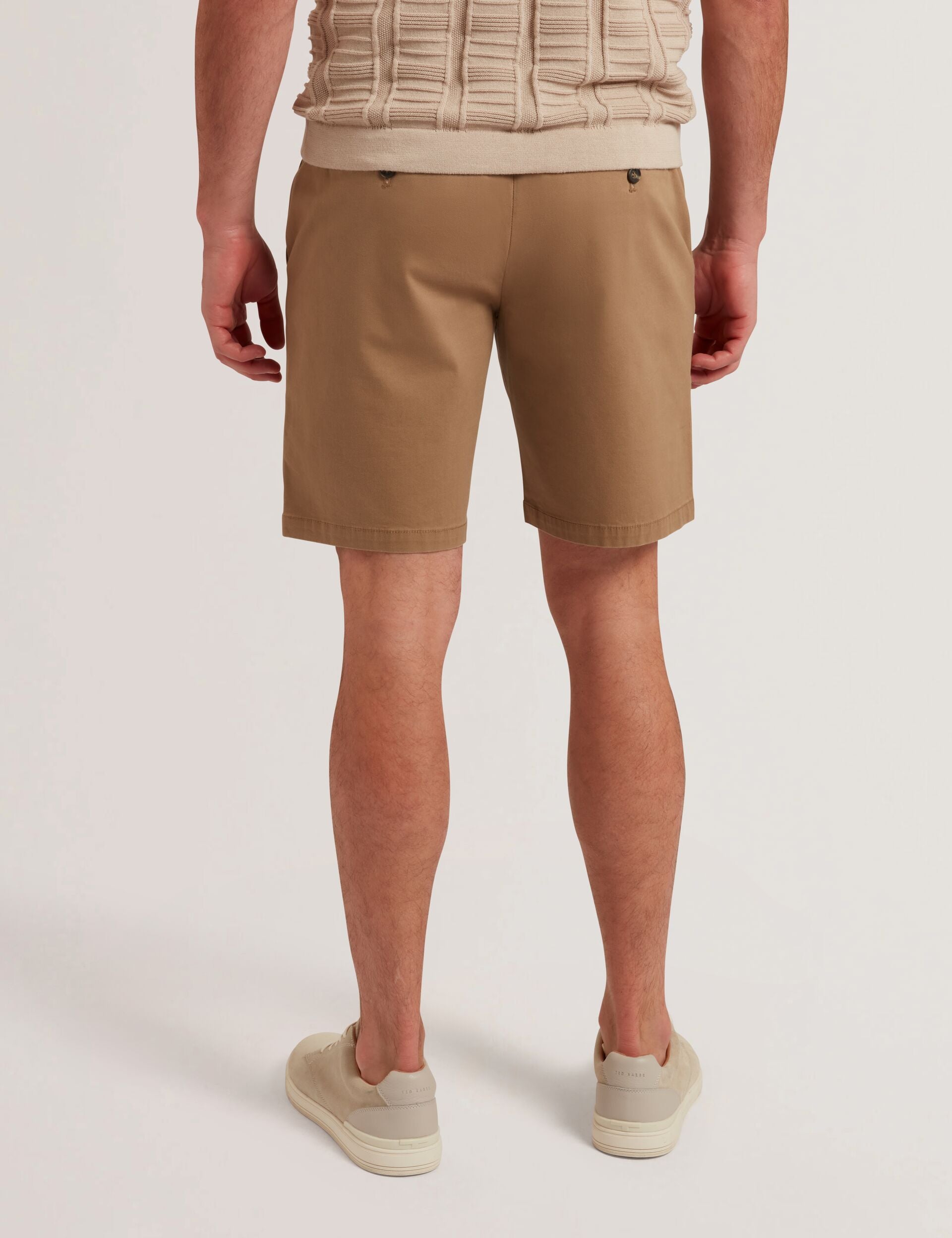 Men BARNHAM - Regular Fit Cotton Blend Chino Shorts - Ted Baker