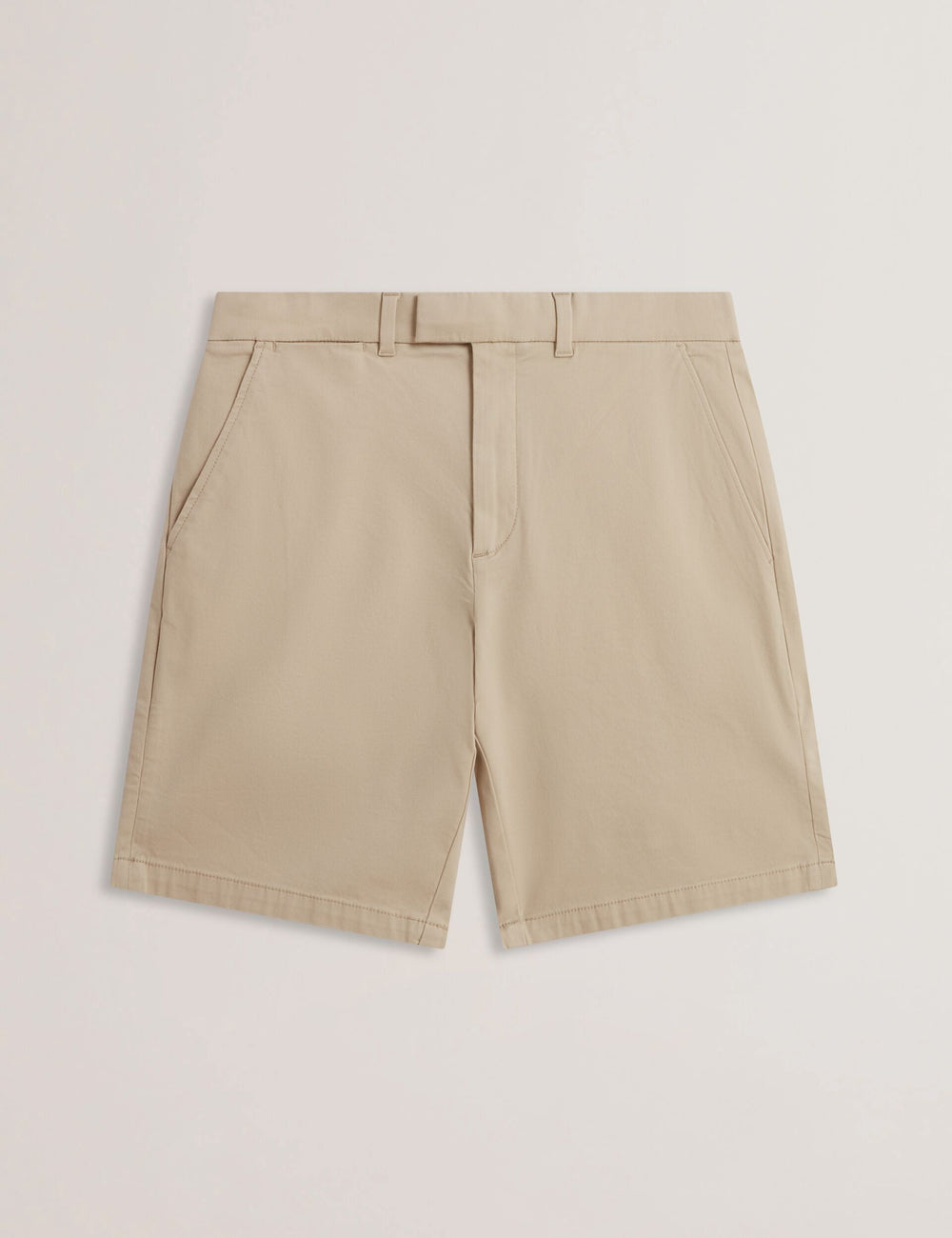 Men BARNHAM - Stone Cotton Blend Chino Shorts - Ted Baker
