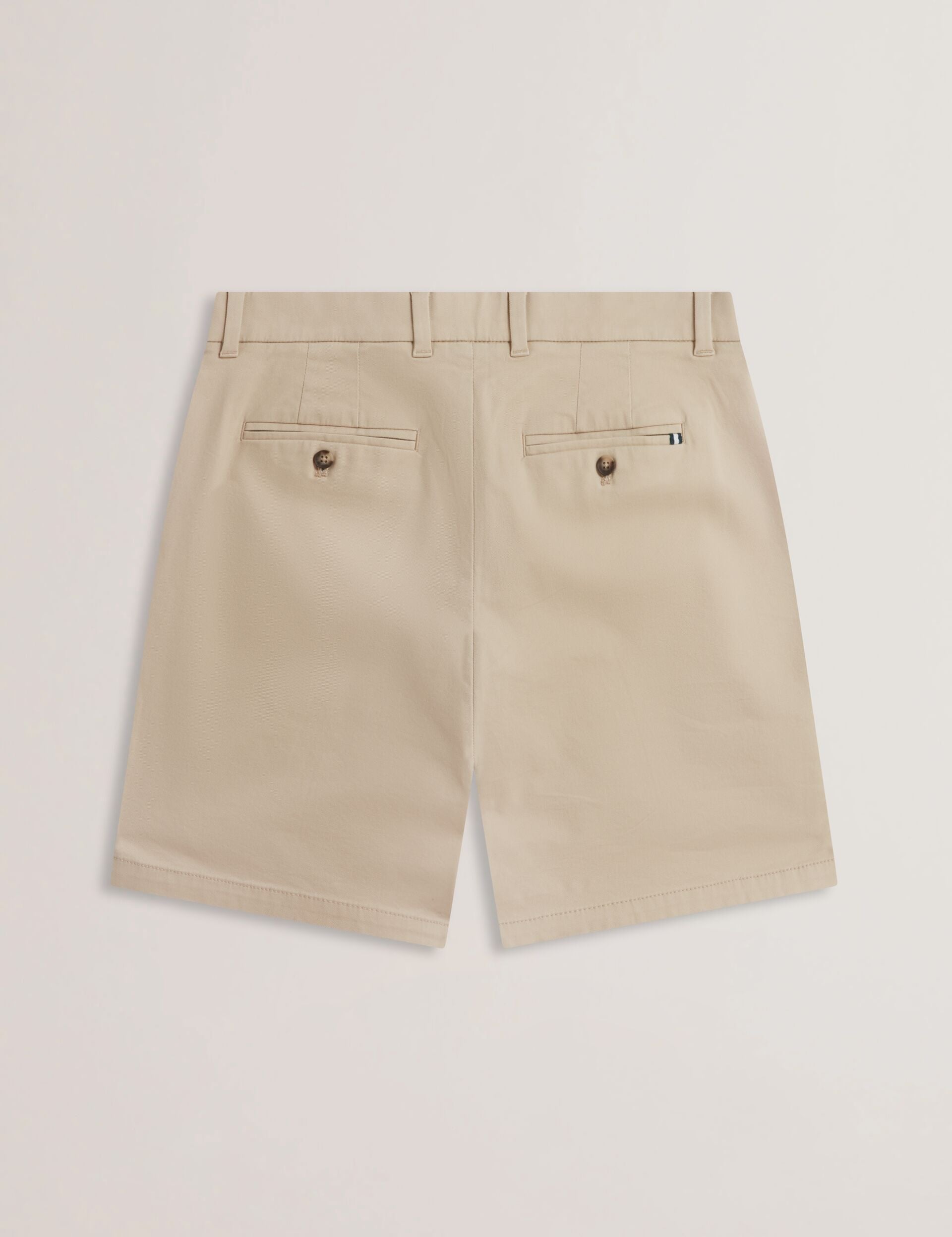 Men BARNHAM - Stone Cotton Blend Chino Shorts - Ted Baker