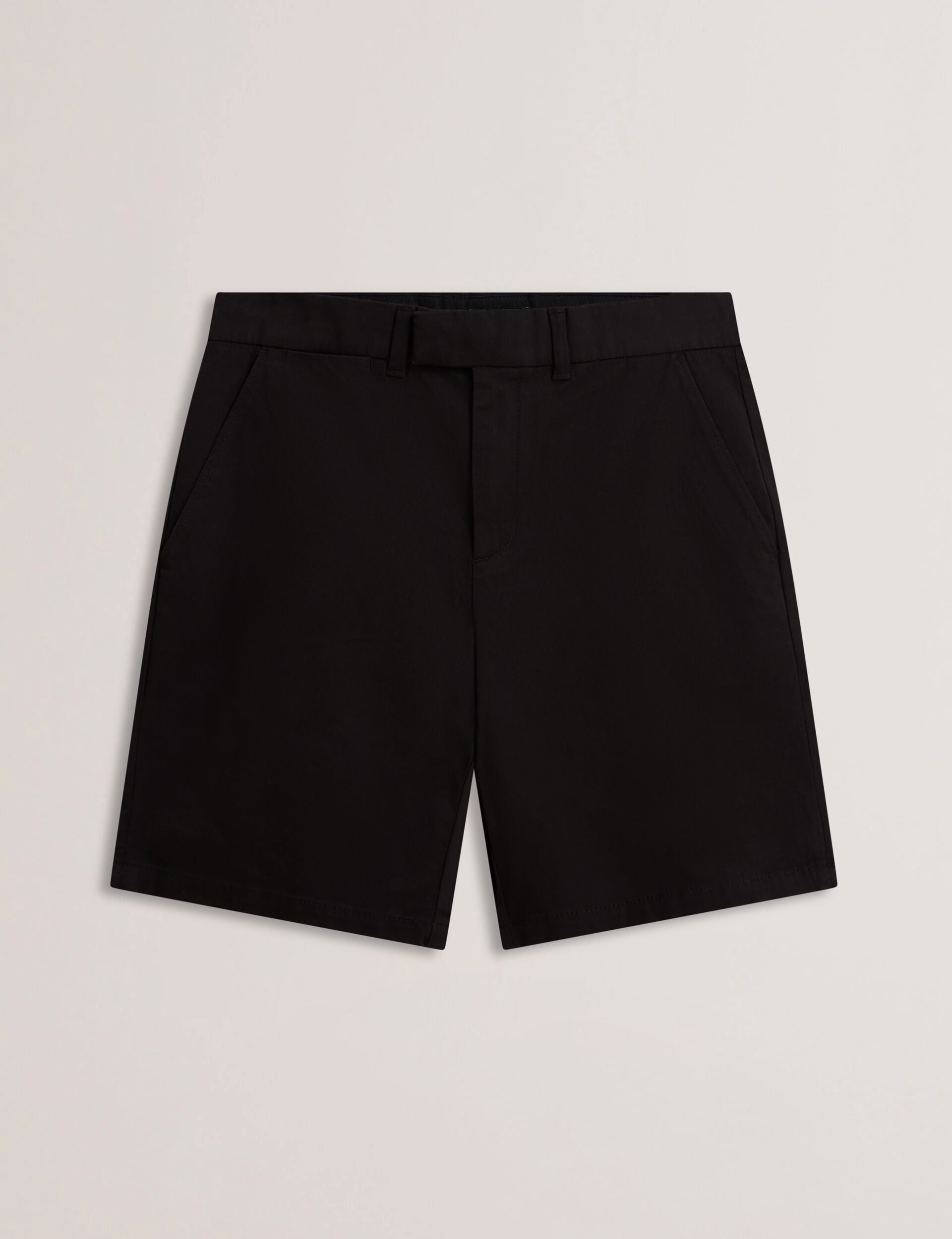 Men BARNHAM - Black Cotton Blend Chino Shorts - Ted Baker