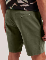Men BARNHAM - Khaki Cotton Blend Chino Shorts - Ted Baker