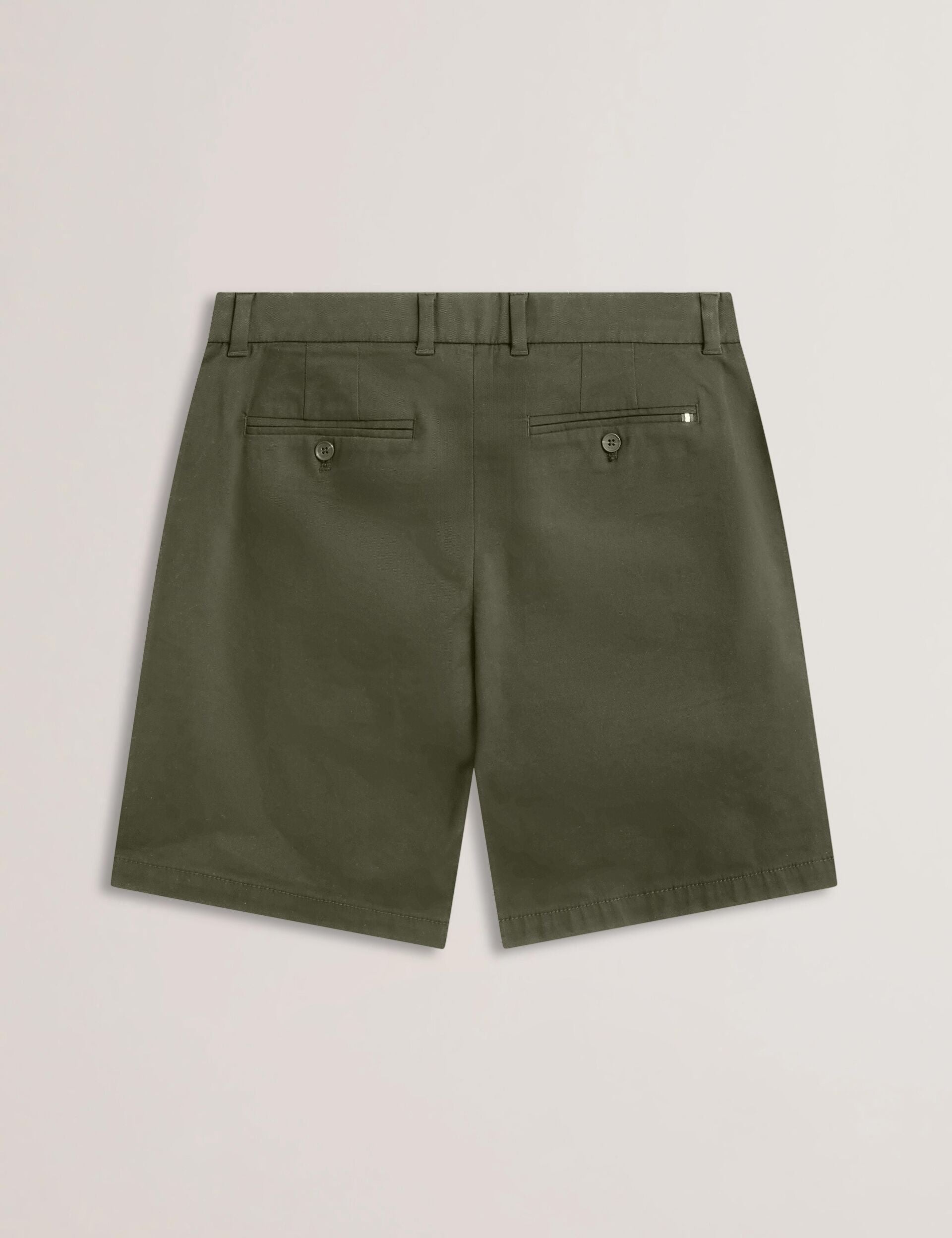 Men BARNHAM - Khaki Cotton Blend Chino Shorts - Ted Baker