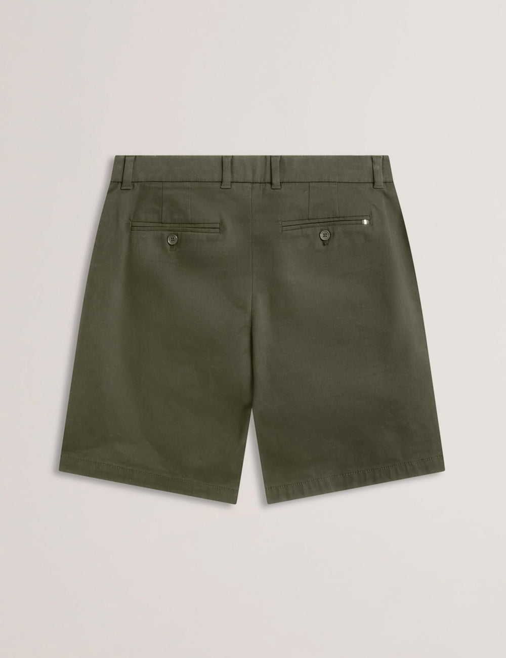Men BARNHAM - Khaki Cotton Blend Chino Shorts - Ted Baker