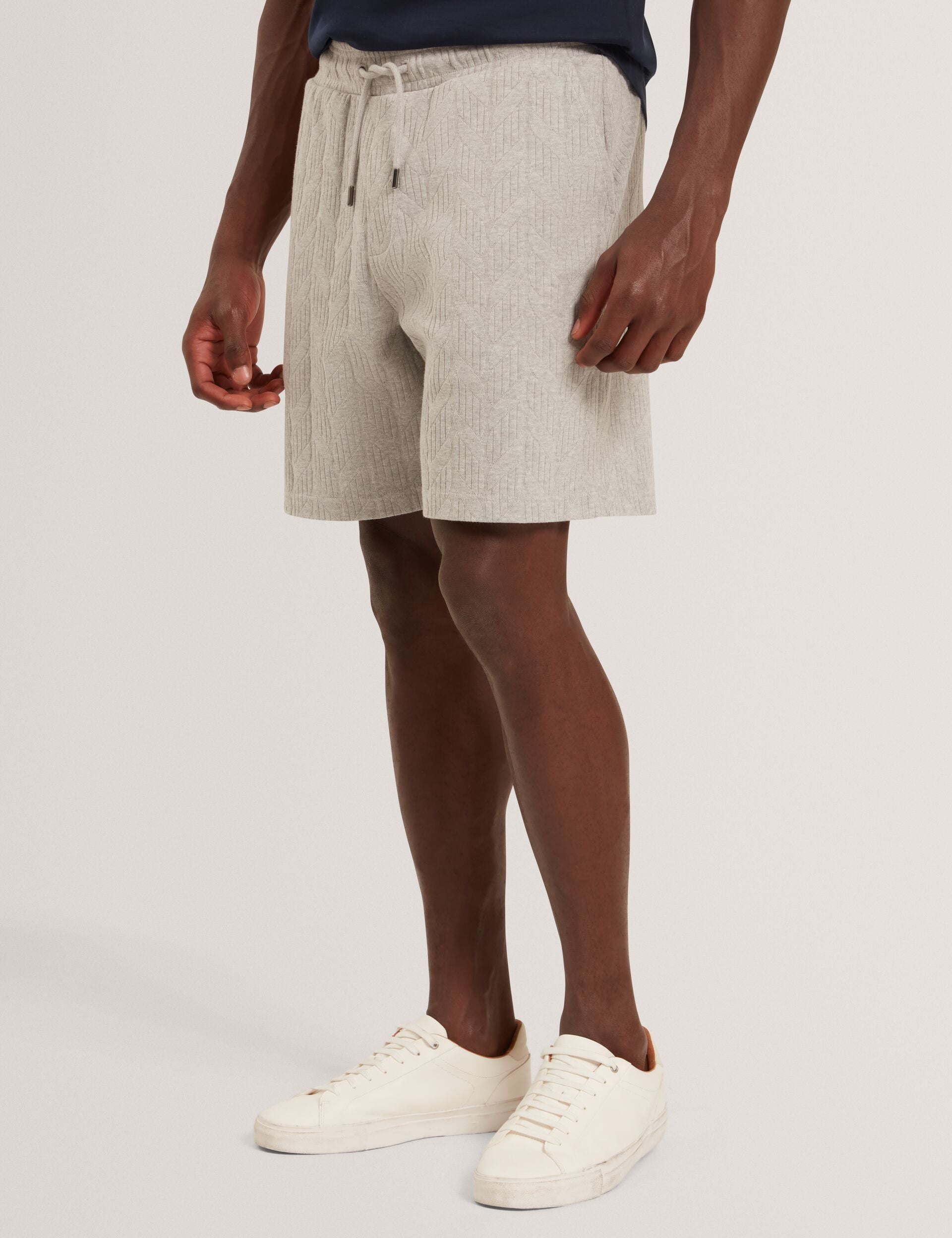 Men CORWIAS Cable Texture Pull-On Relaxed Shorts - Ted Baker