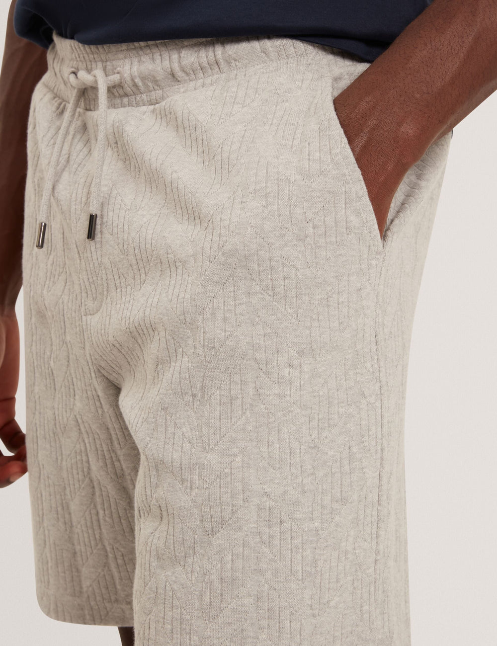Men CORWIAS Cable Texture Pull-On Relaxed Shorts - Ted Baker
