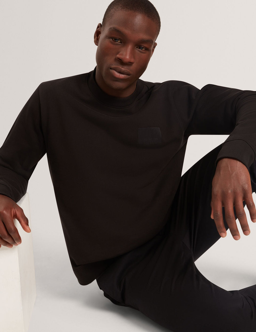 Men|Sale ATBOX Logo Patch Cotton Crew Neck Sweatshirt - Ted Baker