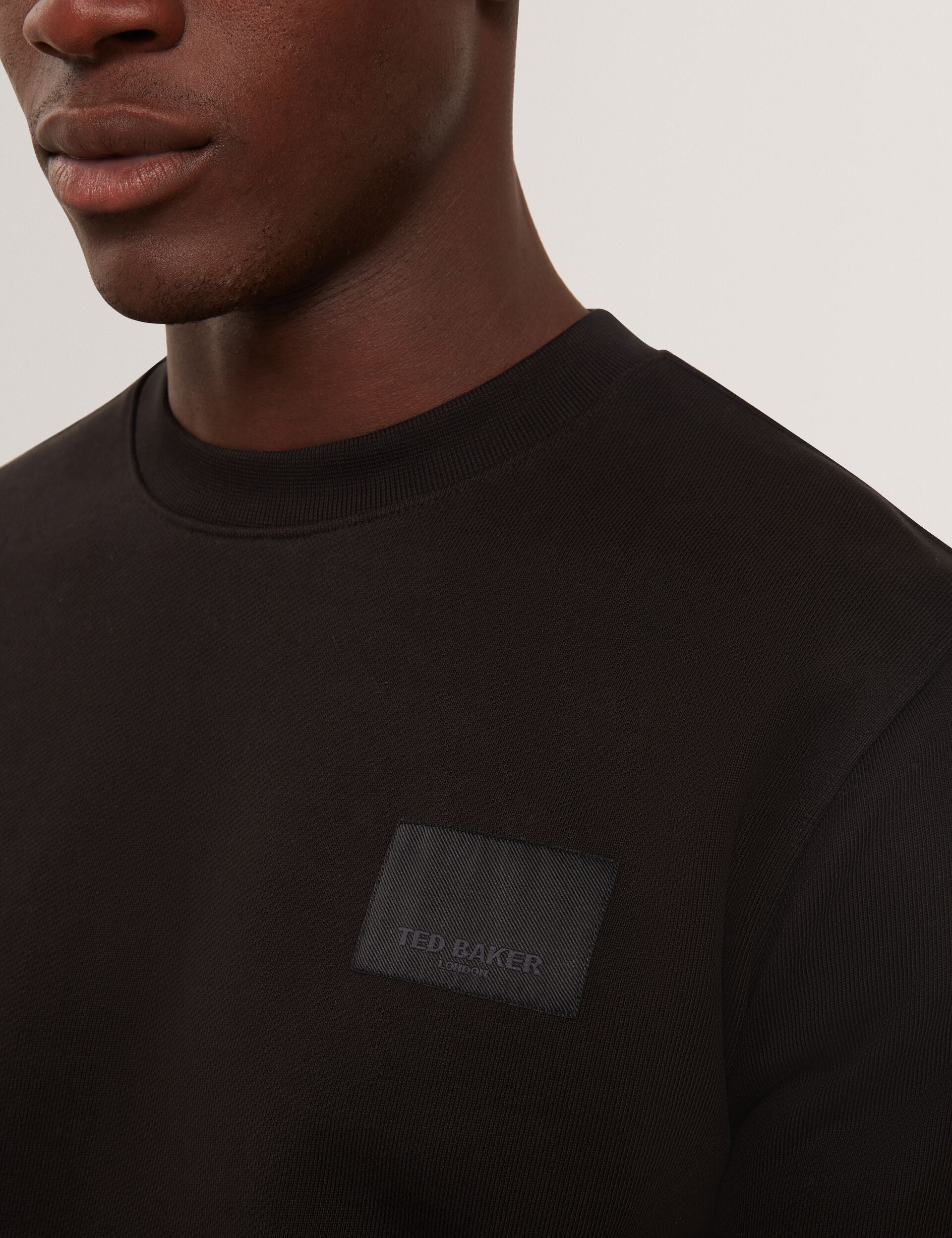 Men|Sale ATBOX Logo Patch Cotton Crew Neck Sweatshirt - Ted Baker