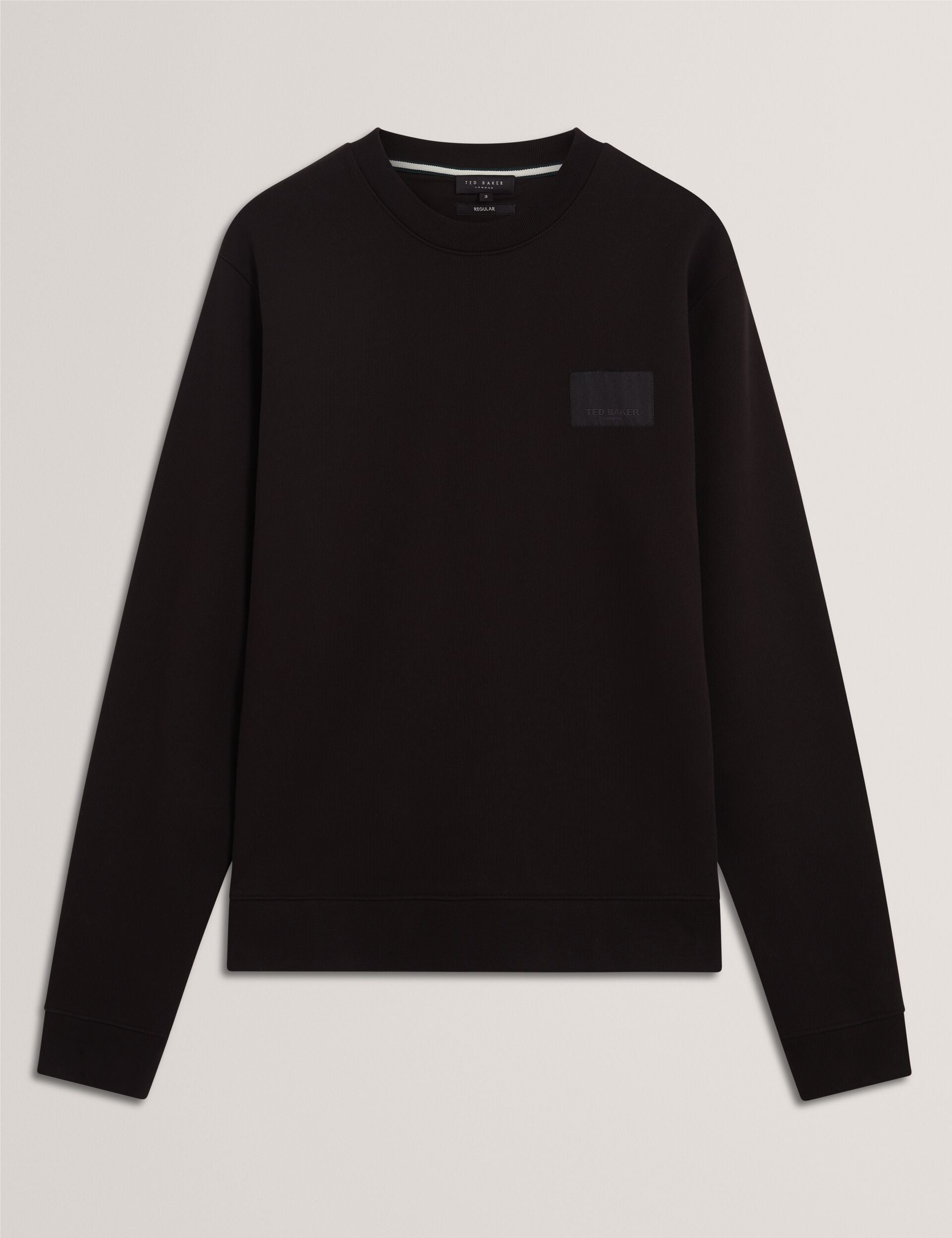 Men|Sale ATBOX Logo Patch Cotton Crew Neck Sweatshirt - Ted Baker