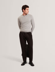 Men|Sale CORBIN Chevron Texture Knit Crew Neck Sweater - Ted Baker