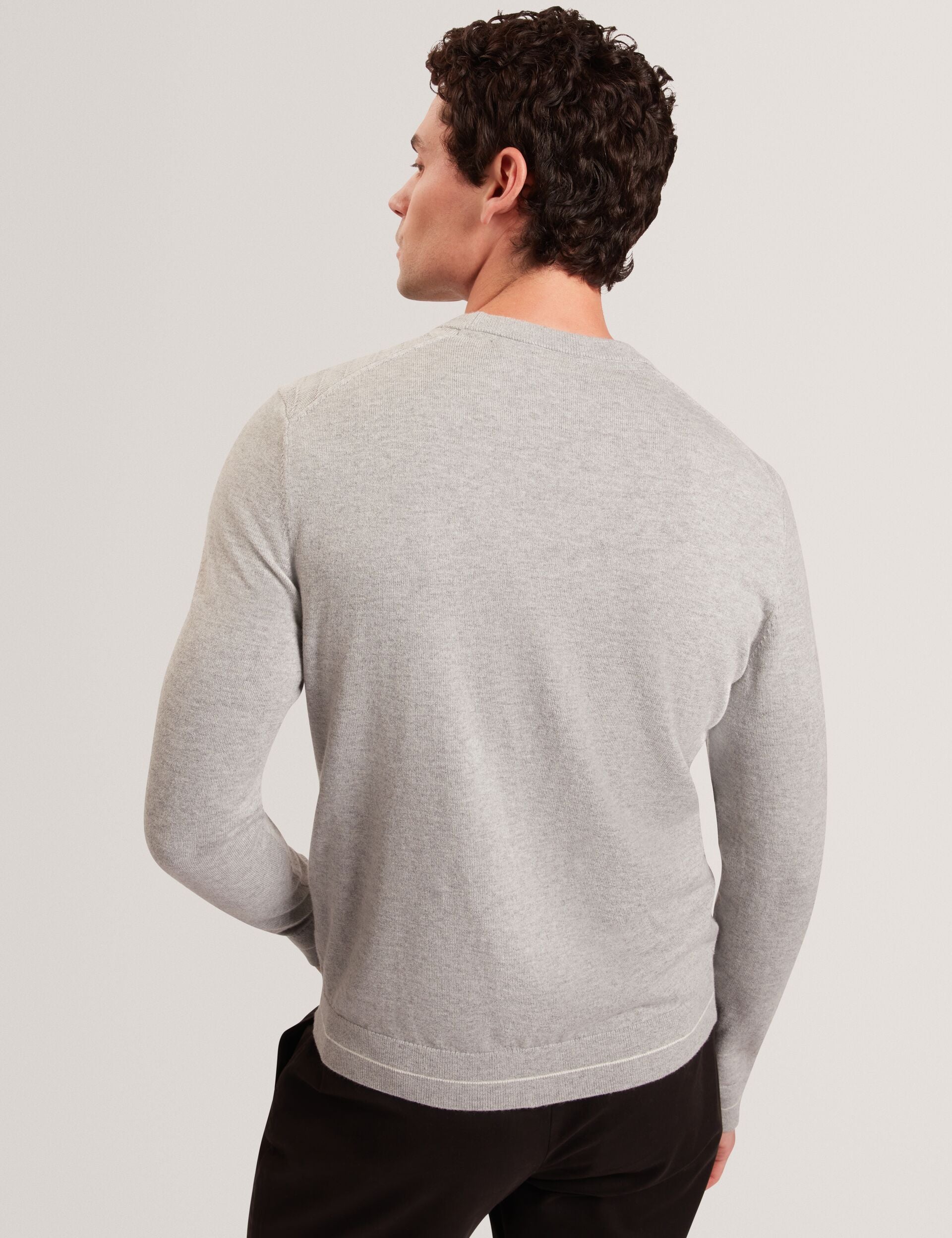 Men|Sale CORBIN Chevron Texture Knit Crew Neck Sweater - Ted Baker