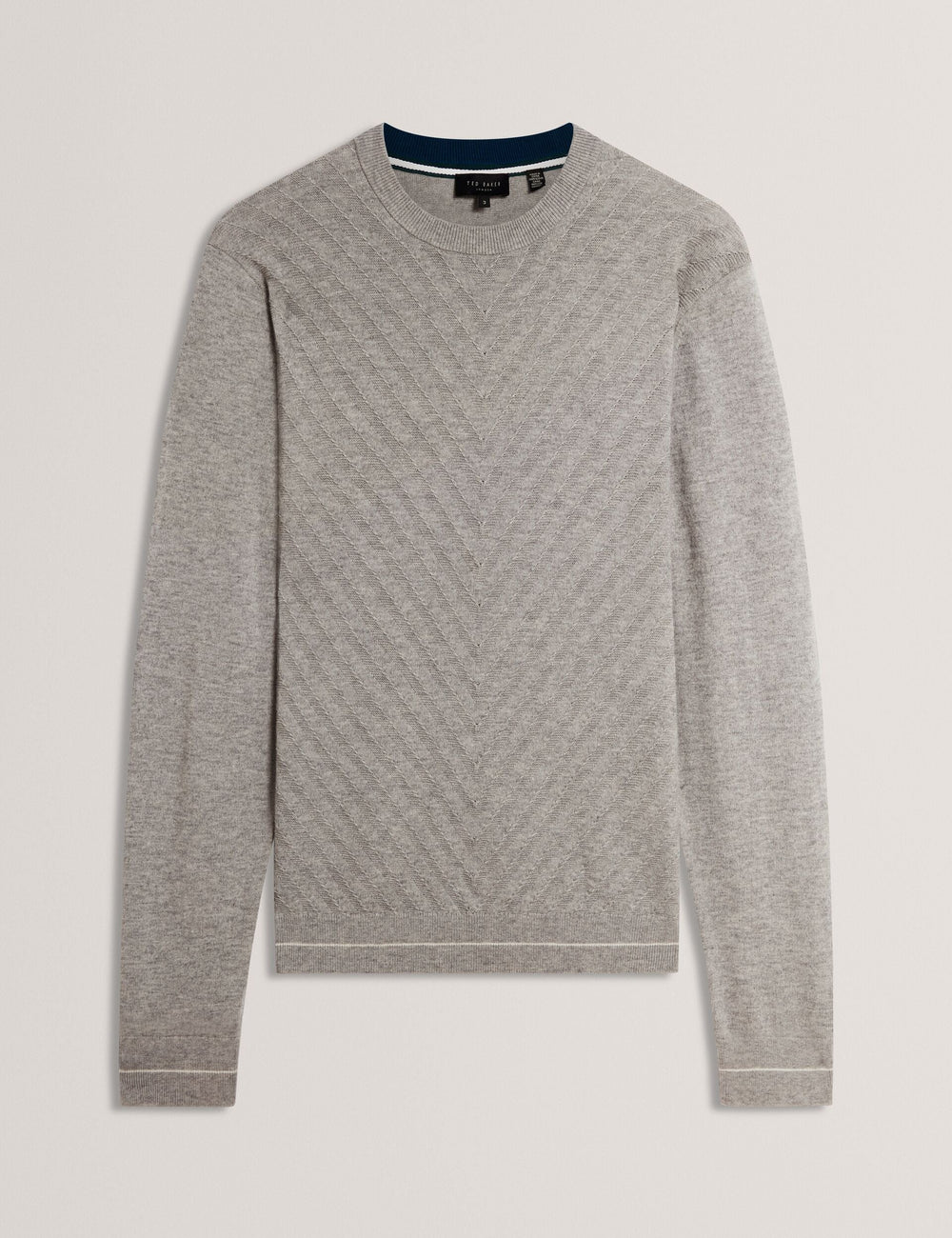 Men|Sale CORBIN Chevron Texture Knit Crew Neck Sweater - Ted Baker