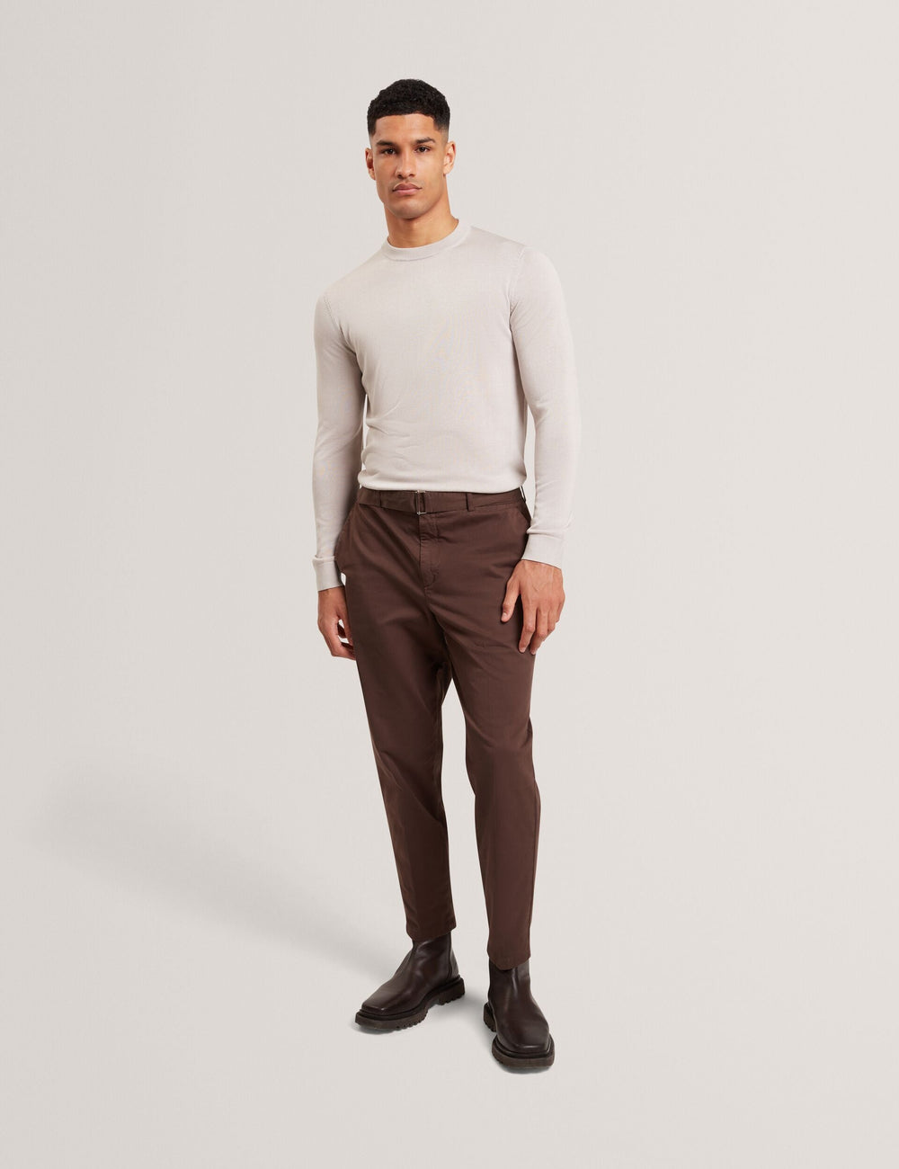 Men|Sale TORRA - Long Sleeve Silk Blend Crew Neck Jumper - Ted Baker