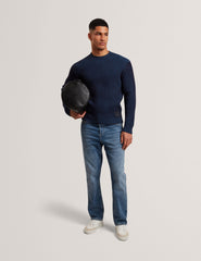 Men|Sale TIMMNO Plated Rib Knit Crew Neck Sweater - Ted Baker