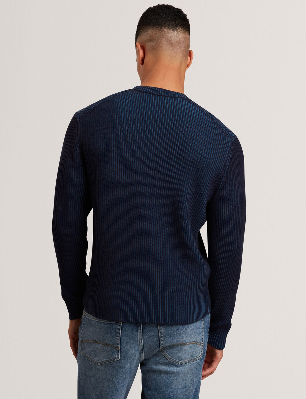 Men|Sale TIMMNO Plated Rib Knit Crew Neck Sweater - Ted Baker