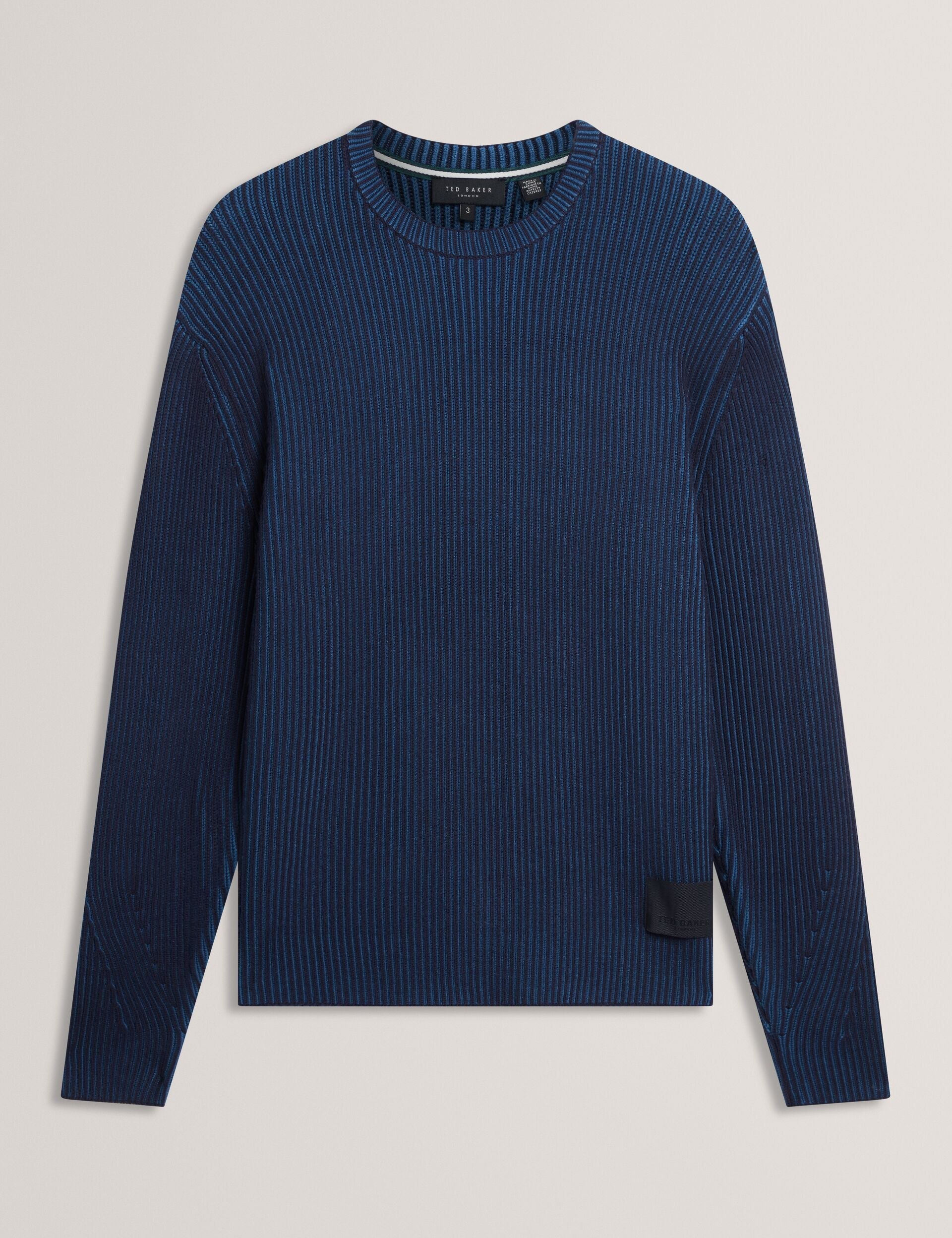 Men|Sale TIMMNO Plated Rib Knit Crew Neck Sweater - Ted Baker