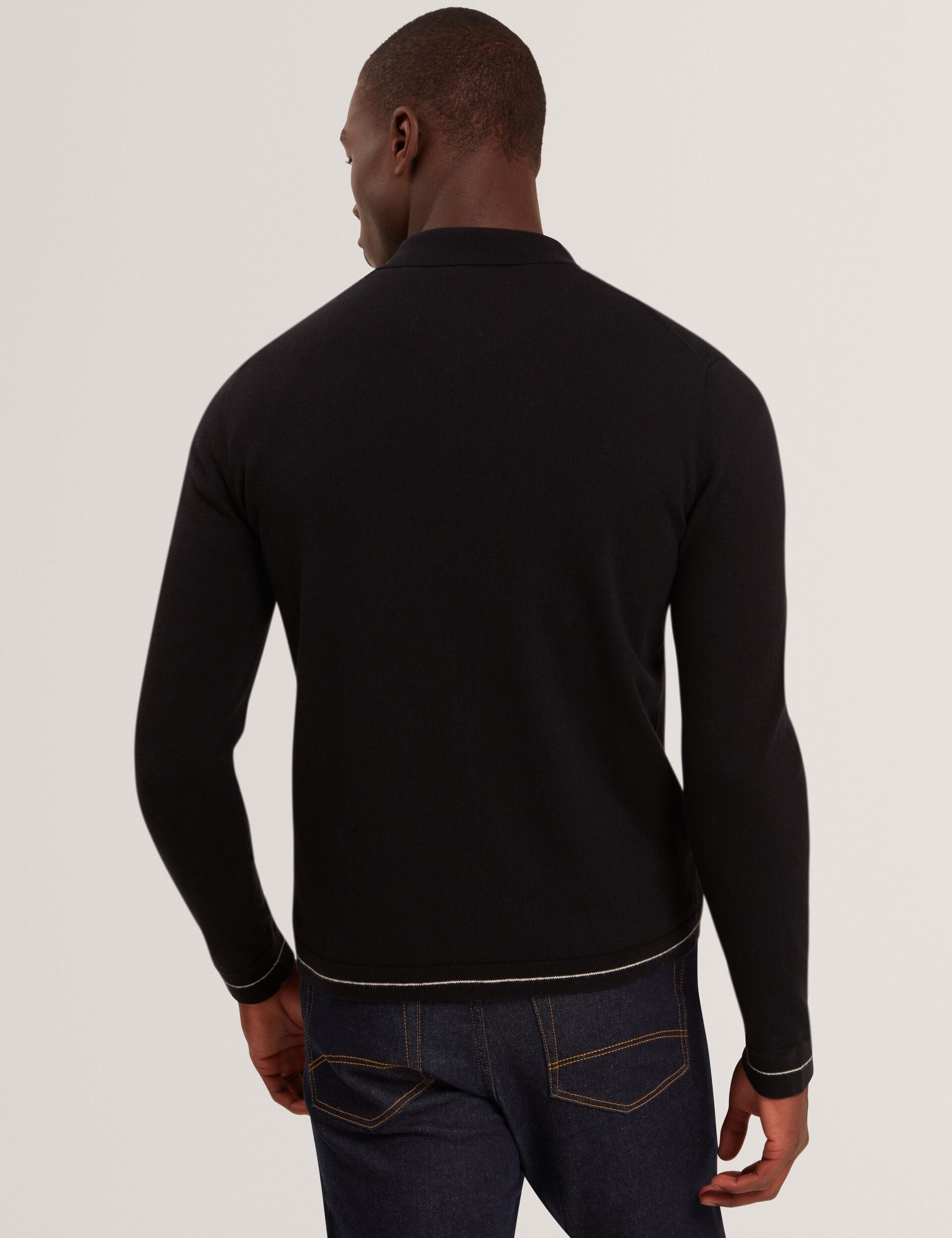 Men|Sale LYSAND Chevron Stitch Zip-Up Wool Knit Cardigan - Ted Baker