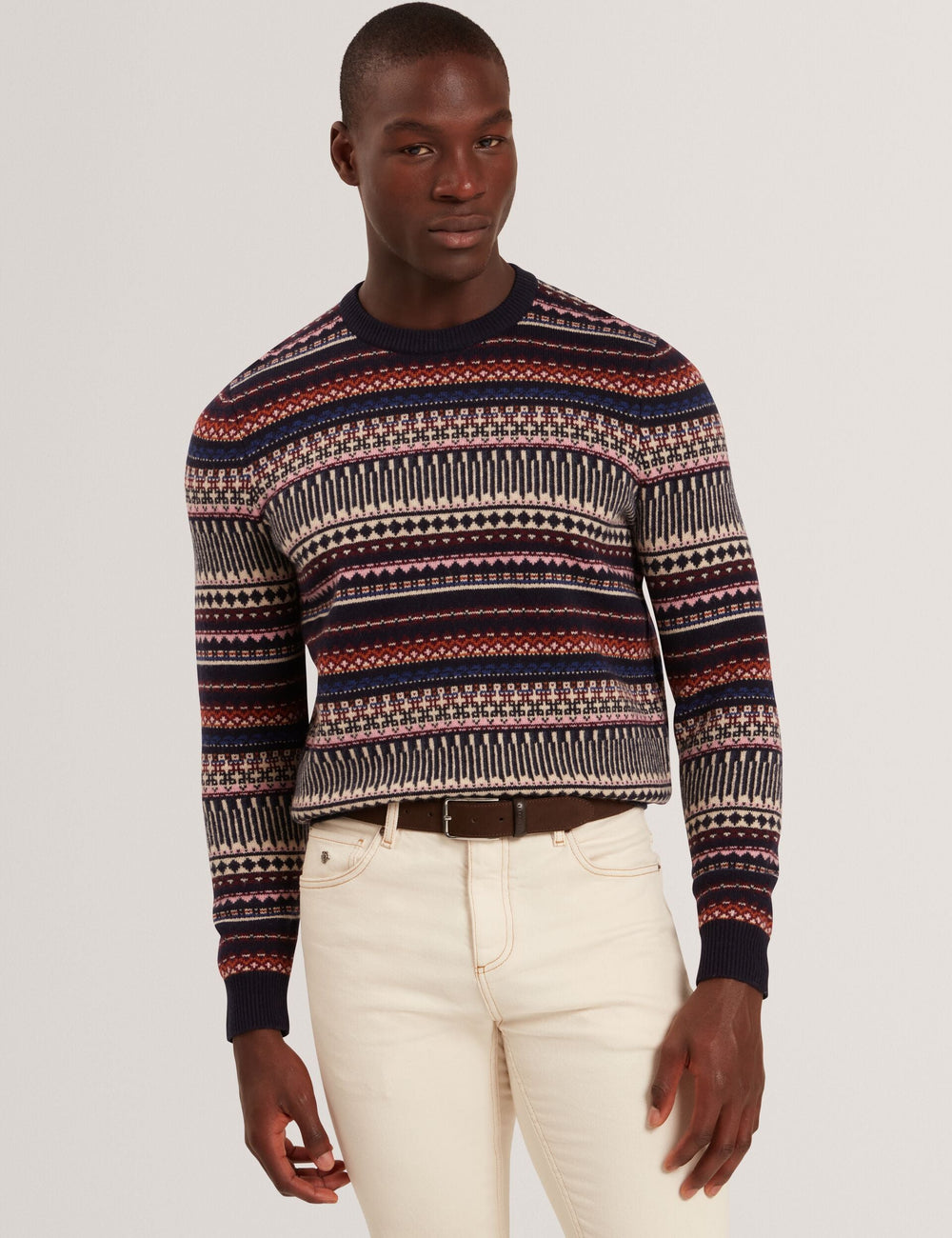 Men|Sale AMARAT Fair Isle Crew Neck Wool Sweater - Ted Baker