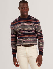 Men|Sale AMARAT Fair Isle Crew Neck Wool Sweater - Ted Baker