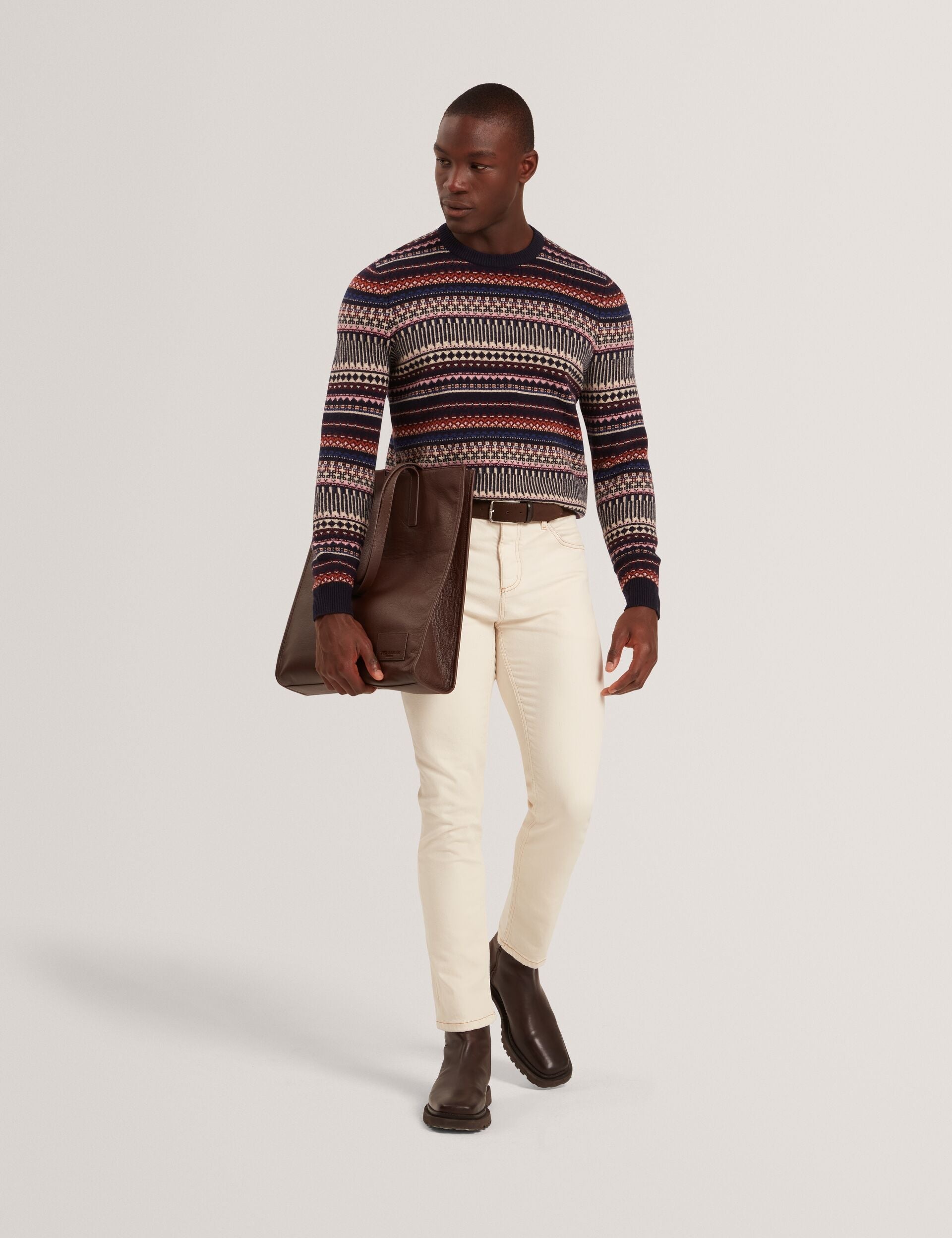 Men|Sale AMARAT Fair Isle Crew Neck Wool Sweater - Ted Baker