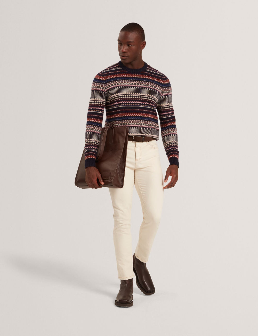 Men|Sale AMARAT Fair Isle Crew Neck Wool Sweater - Ted Baker