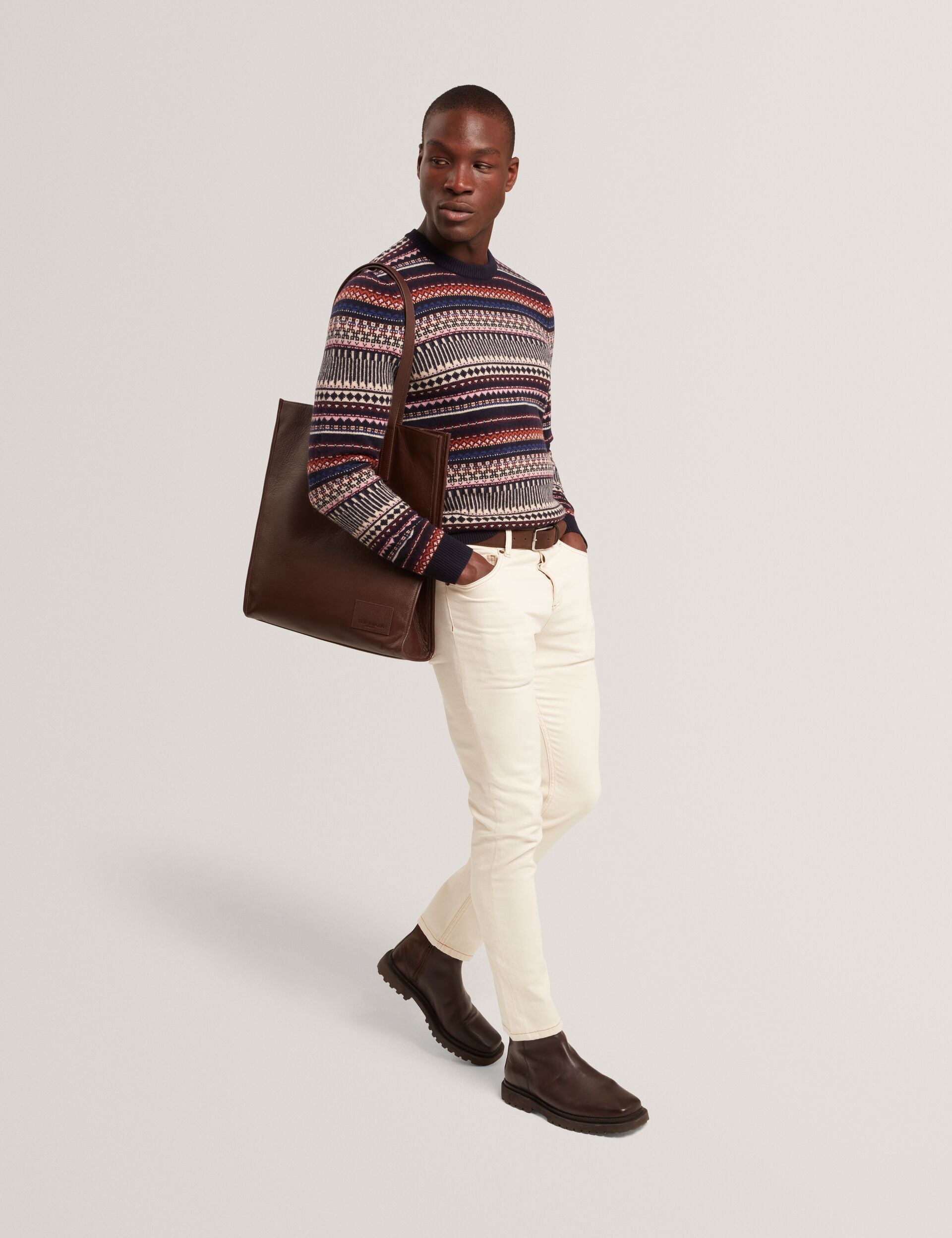 Men|Sale AMARAT Fair Isle Crew Neck Wool Sweater - Ted Baker