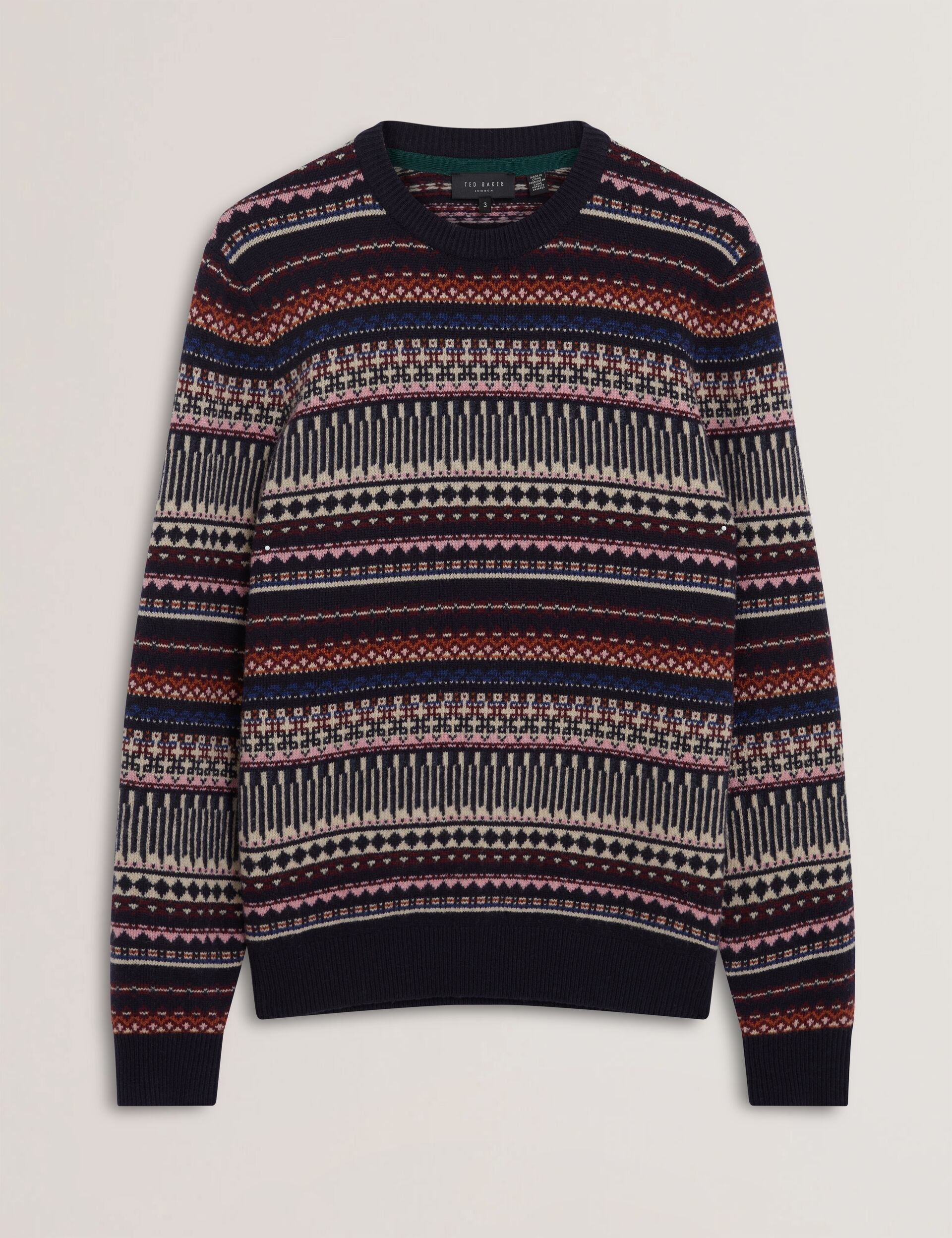 Men|Sale AMARAT Fair Isle Crew Neck Wool Sweater - Ted Baker