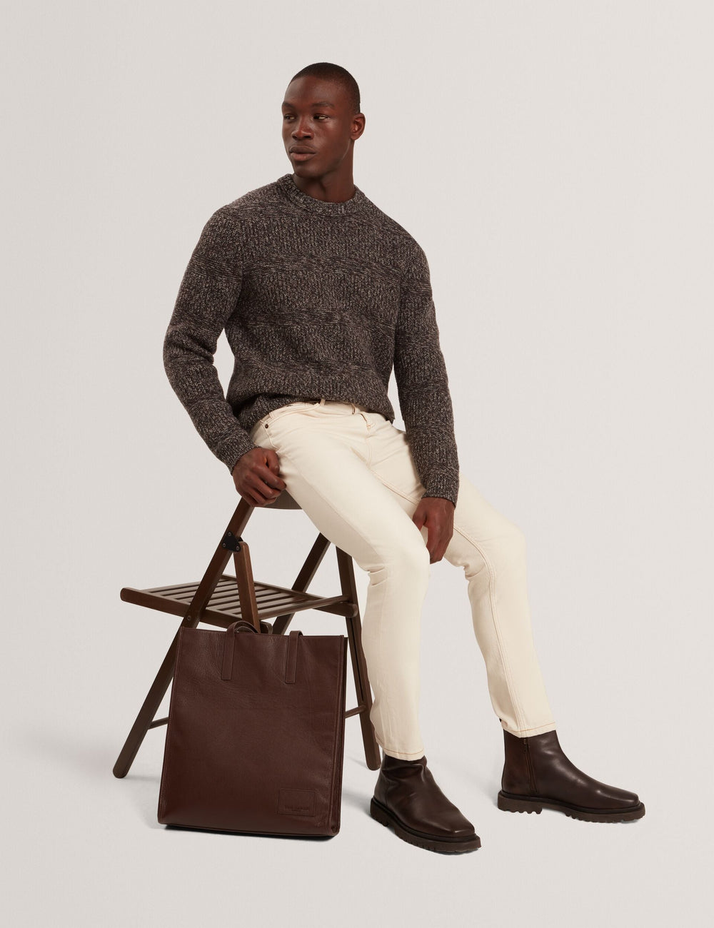 Men|Sale MORVEN Marled Wool Knit Crew Neck Sweater - Ted Baker
