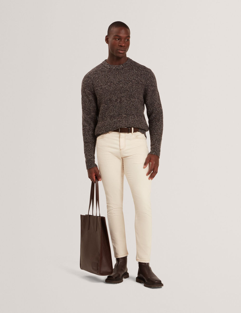 Men|Sale MORVEN Marled Wool Knit Crew Neck Sweater - Ted Baker