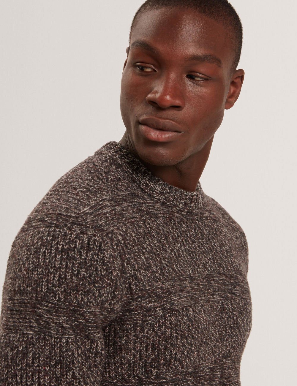 Men|Sale MORVEN Marled Wool Knit Crew Neck Sweater - Ted Baker