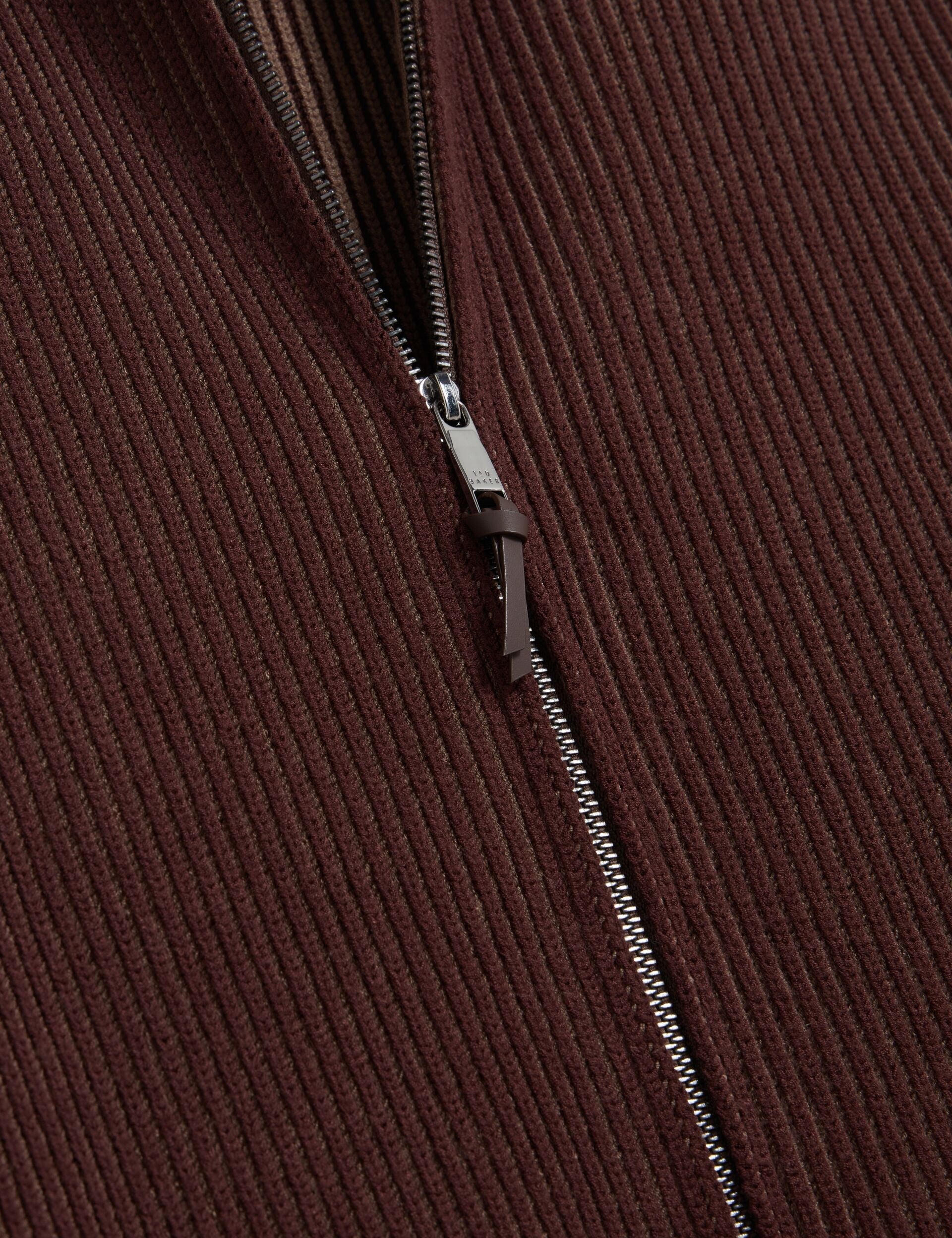 Men|Sale ROMANI Rib Knit Funnel Neck Zip-Up Sweater - Ted Baker