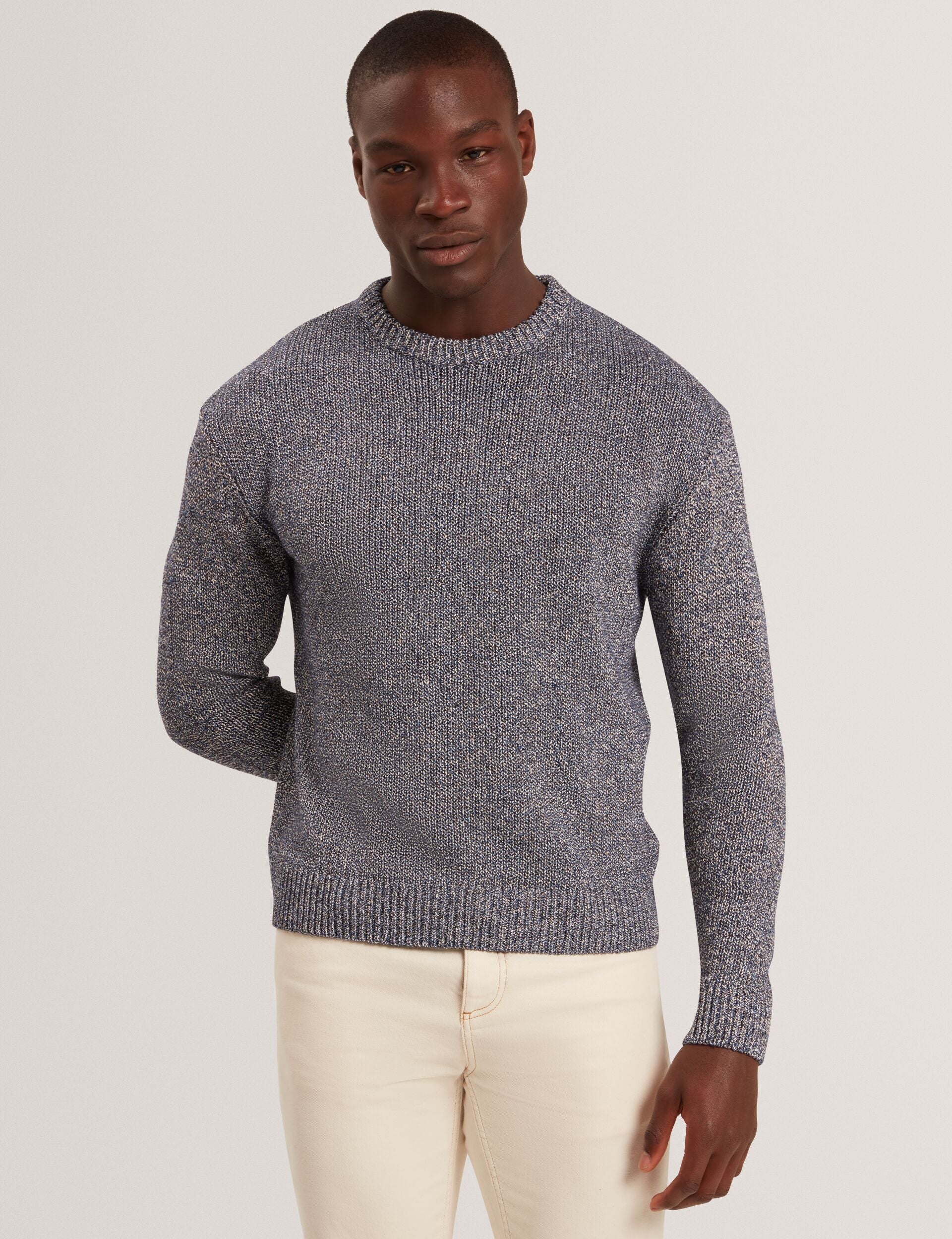 Men|Sale CHARLIZ Relaxed Fit Twist Weave Knitted Sweater - Ted Baker
