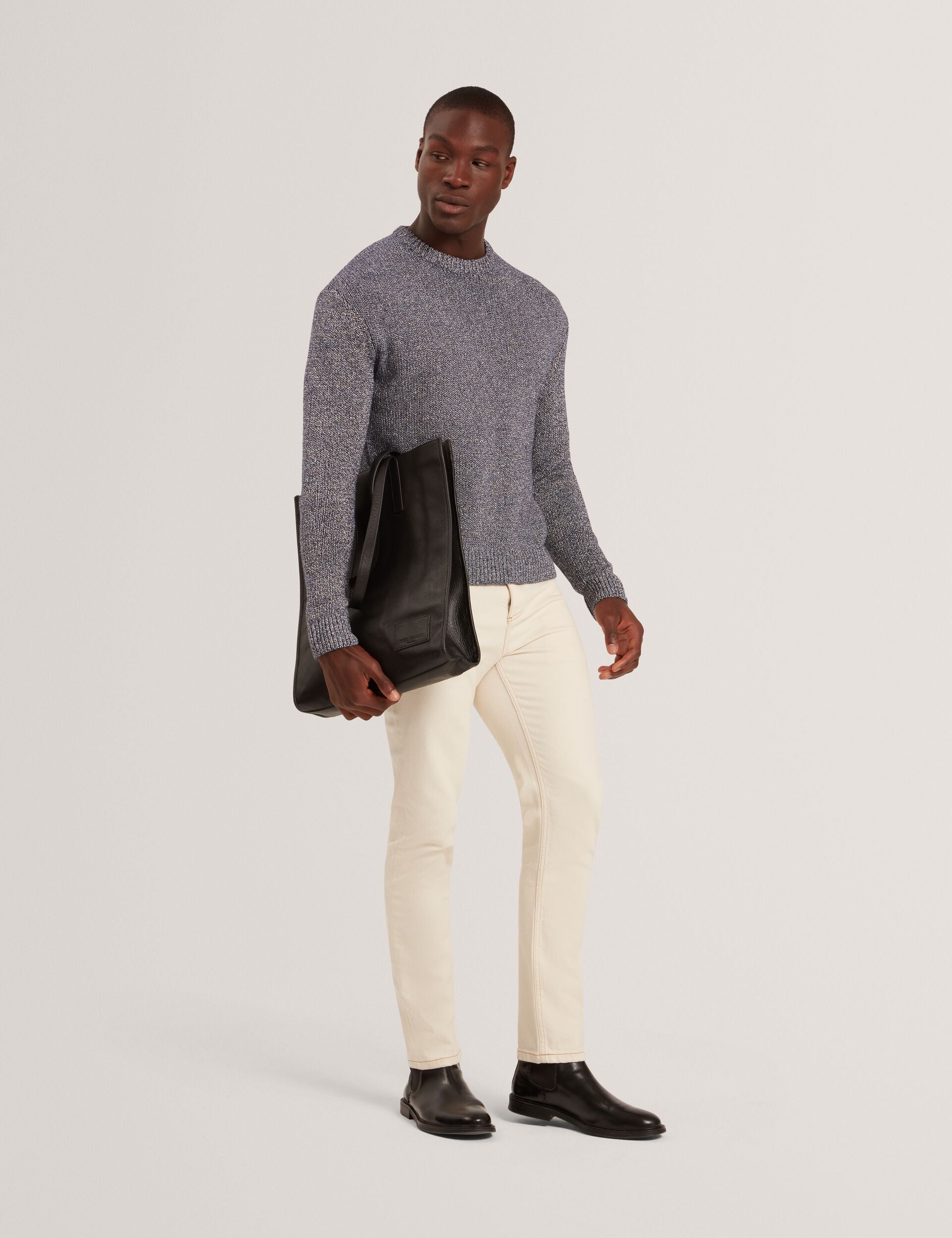 Men|Sale CHARLIZ Relaxed Fit Twist Weave Knitted Sweater - Ted Baker