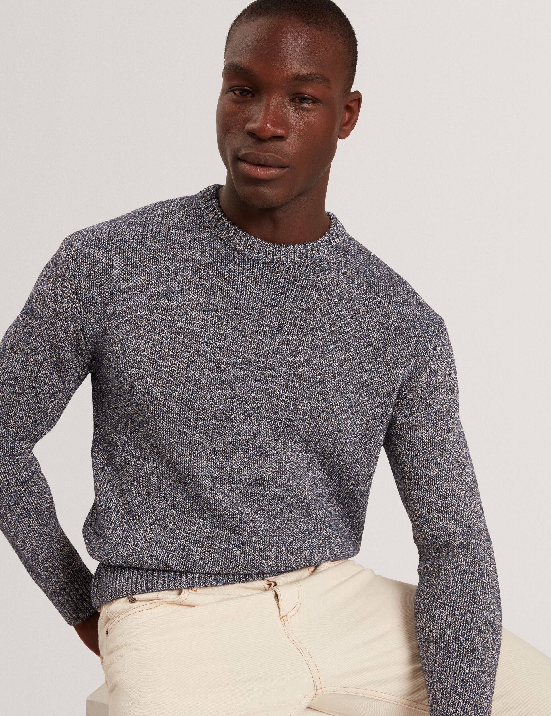 Men|Sale CHARLIZ Relaxed Fit Twist Weave Knitted Sweater - Ted Baker