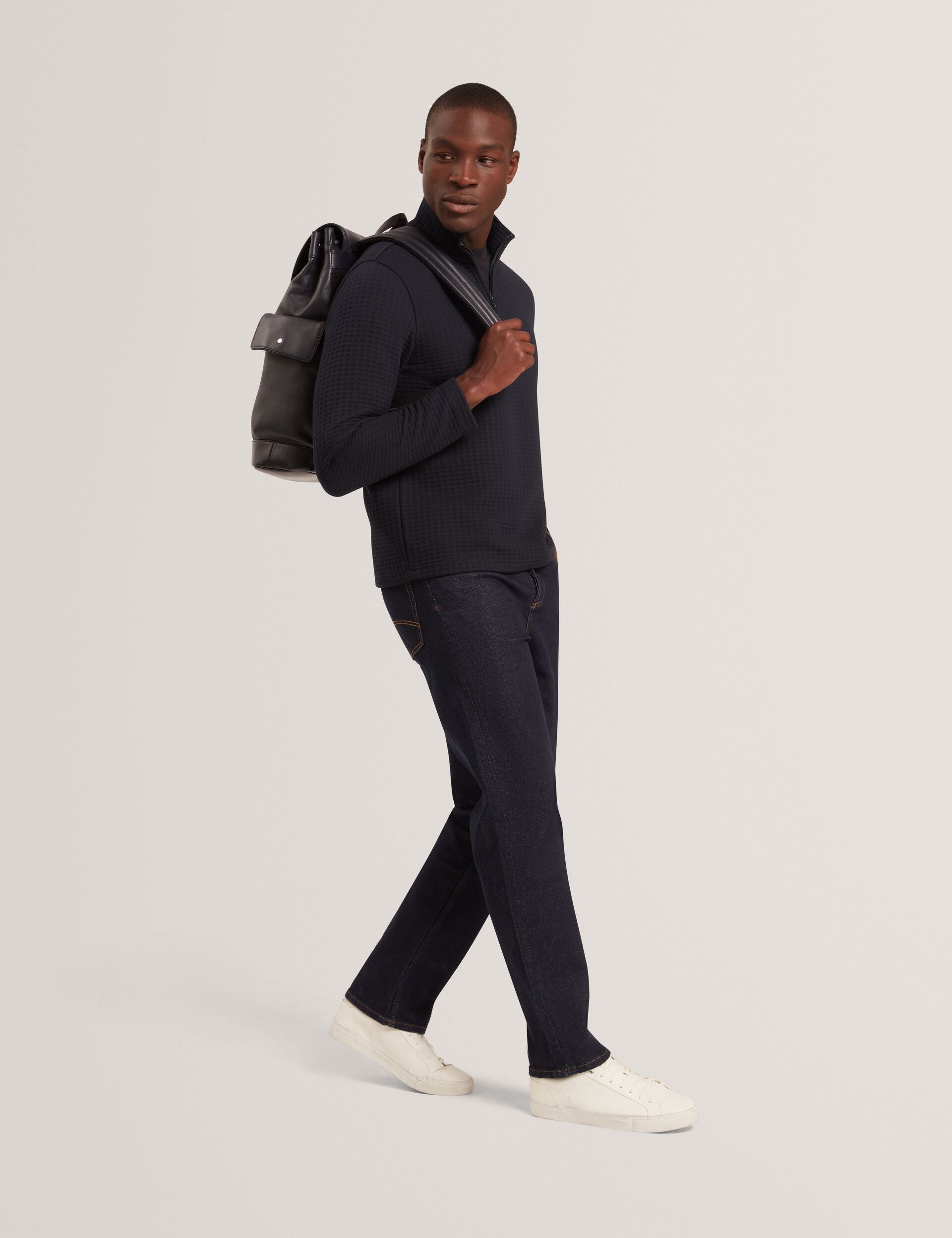 Men|Sale CAINDLE Waffle Knit Quarter Zip Sweatshirt - Ted Baker